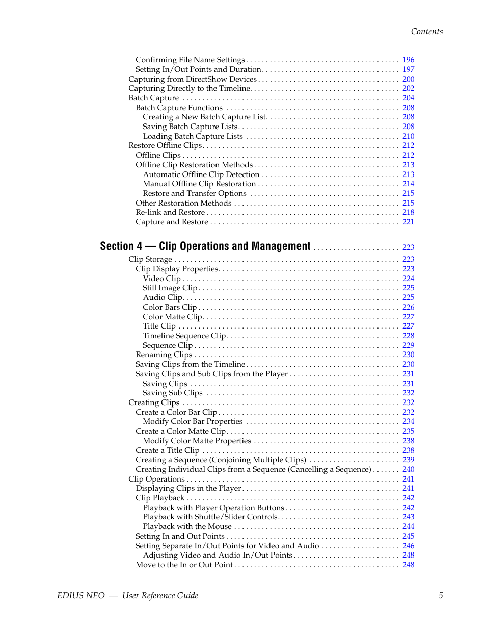 Grass Valley EDIUS Neo 3 User Manual | Page 7 / 802