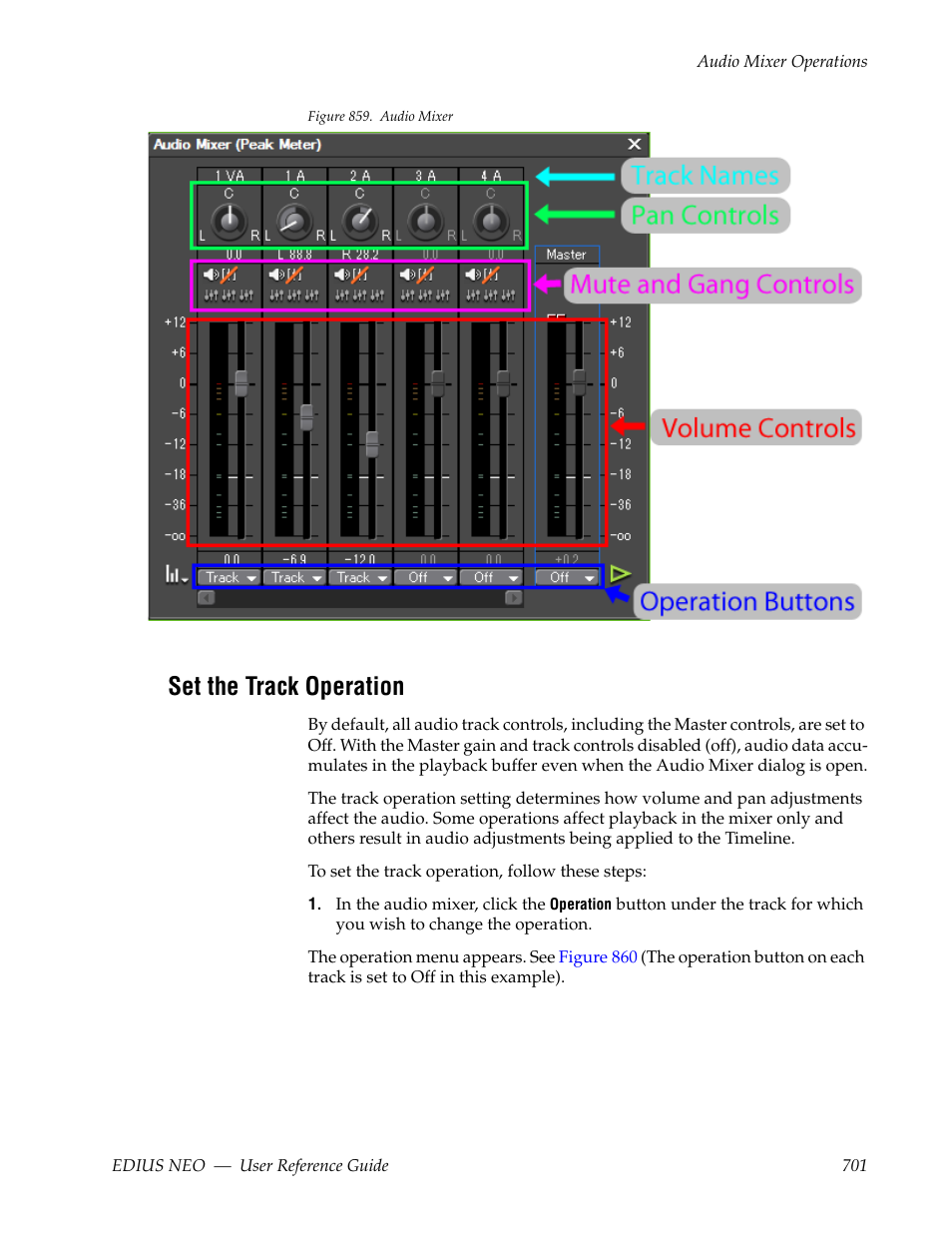 Set the track operation | Grass Valley EDIUS Neo 3 User Manual | Page 703 / 802