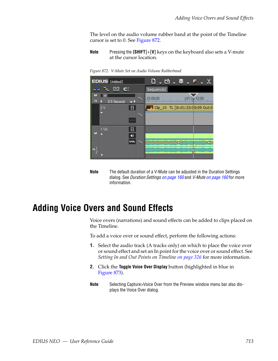 Adding voice overs and sound effects | Grass Valley EDIUS Neo 3 User Manual | Page 715 / 802