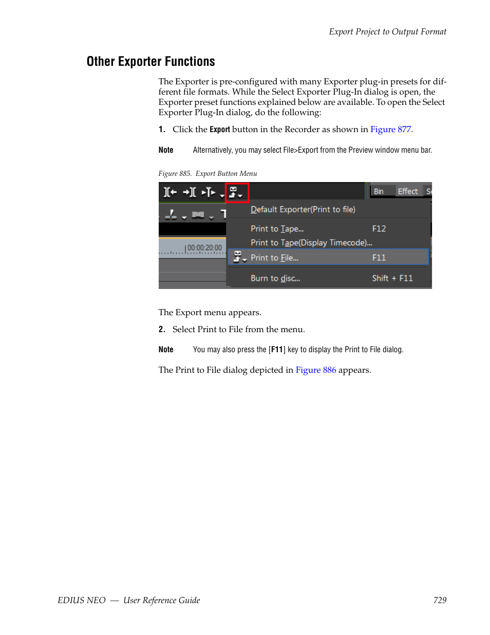 Other exporter functions | Grass Valley EDIUS Neo 3 User Manual | Page 731 / 802