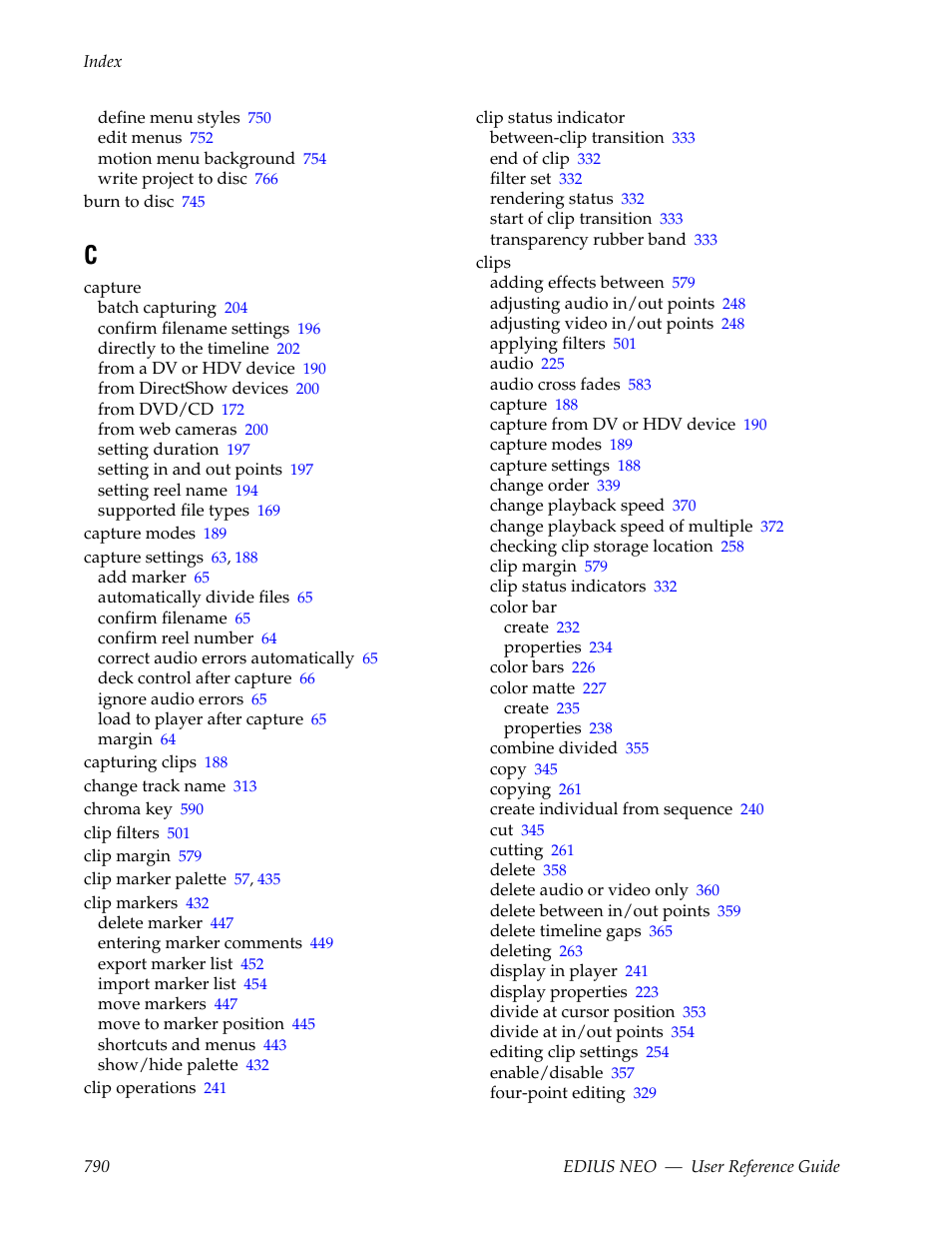 Grass Valley EDIUS Neo 3 User Manual | Page 792 / 802