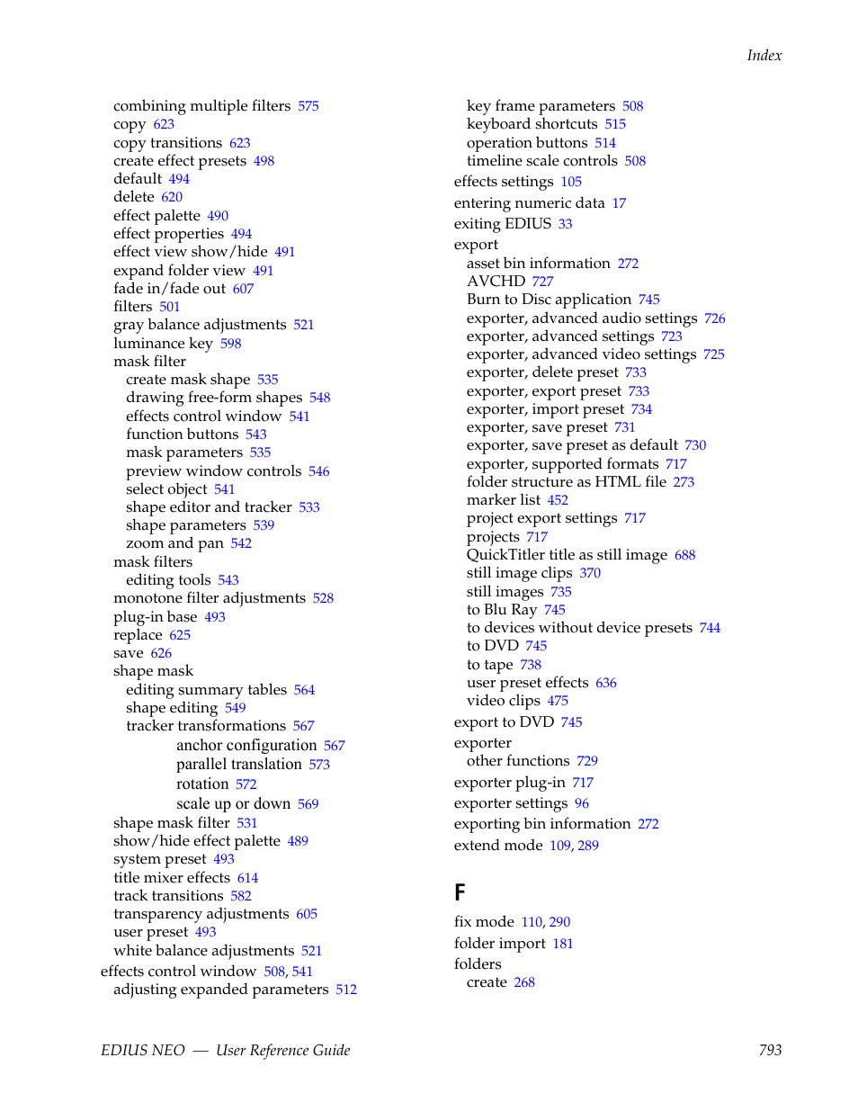 Grass Valley EDIUS Neo 3 User Manual | Page 795 / 802