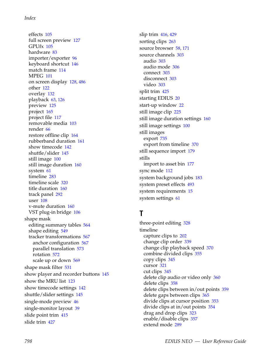 Grass Valley EDIUS Neo 3 User Manual | Page 800 / 802