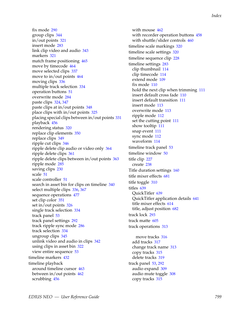 Grass Valley EDIUS Neo 3 User Manual | Page 801 / 802