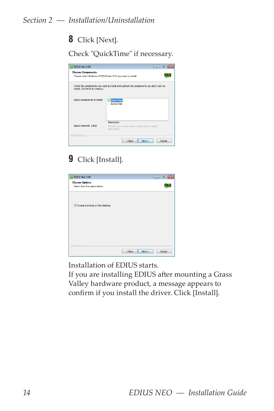 Grass Valley EDIUS Neo 3 Installation User Manual | Page 14 / 17
