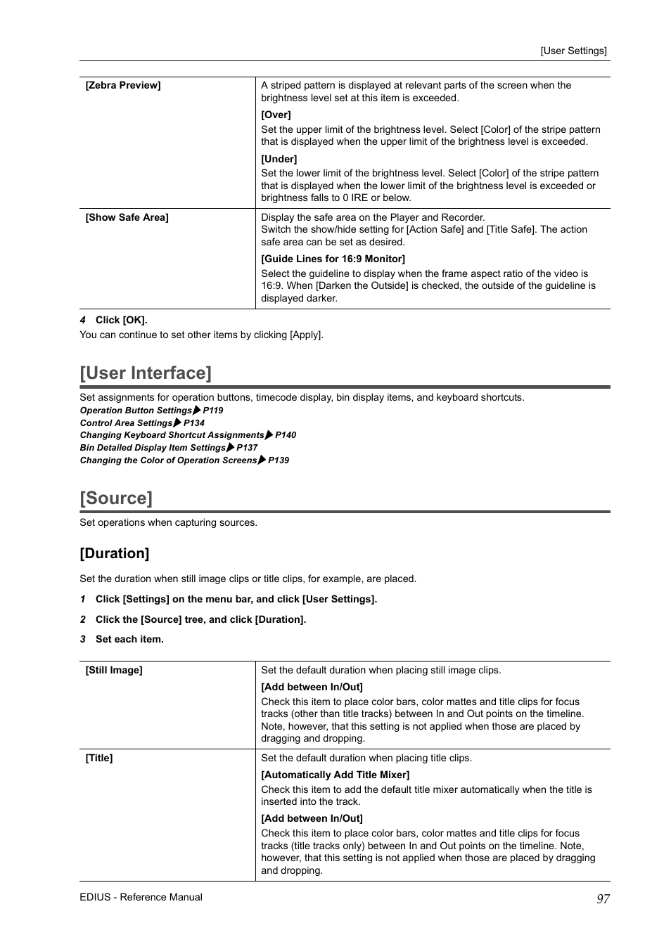 User interface, Source, Duration | Grass Valley EDIUS Pro v.6.5 User Manual | Page 119 / 530