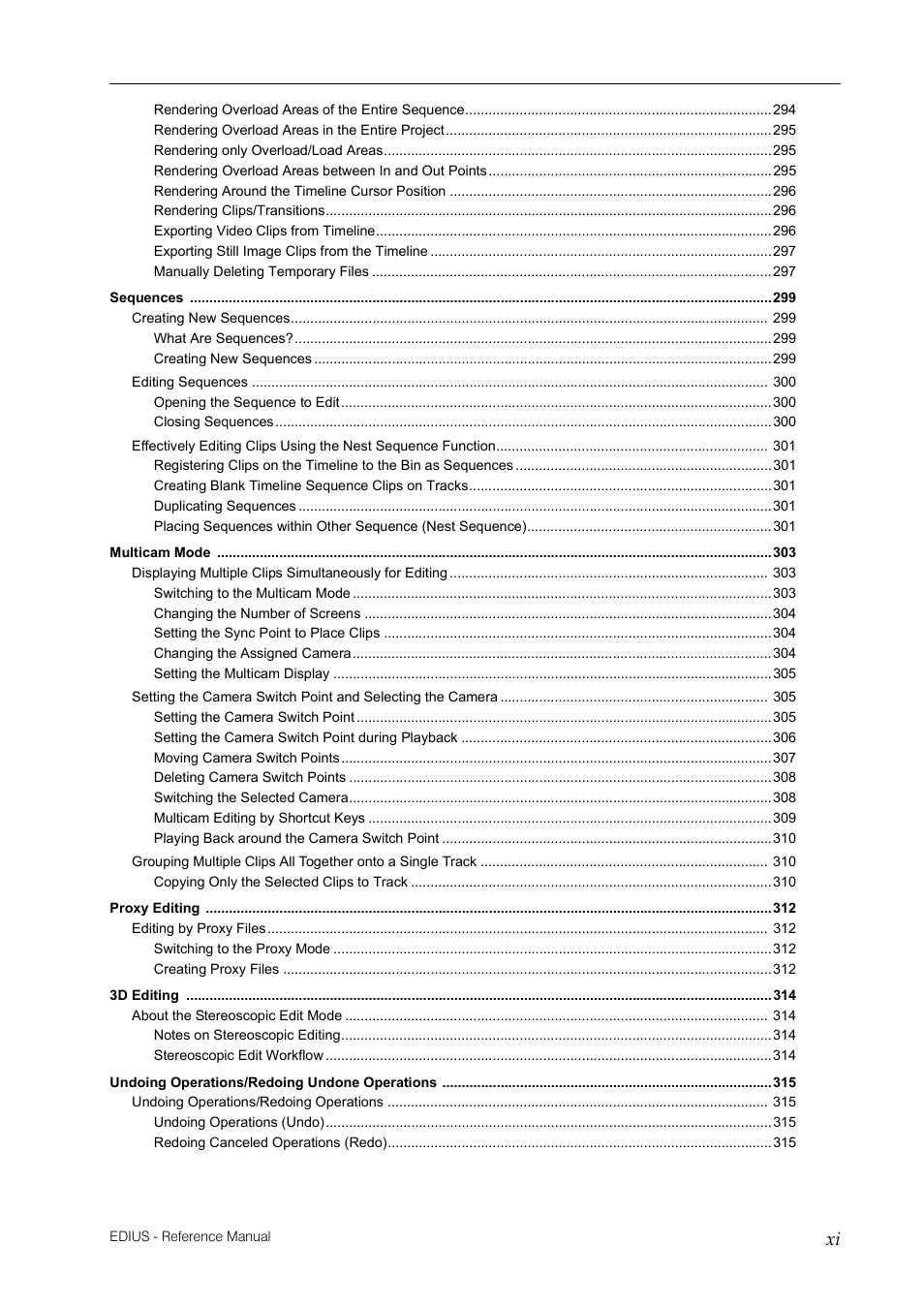 Grass Valley EDIUS Pro v.6.5 User Manual | Page 15 / 530