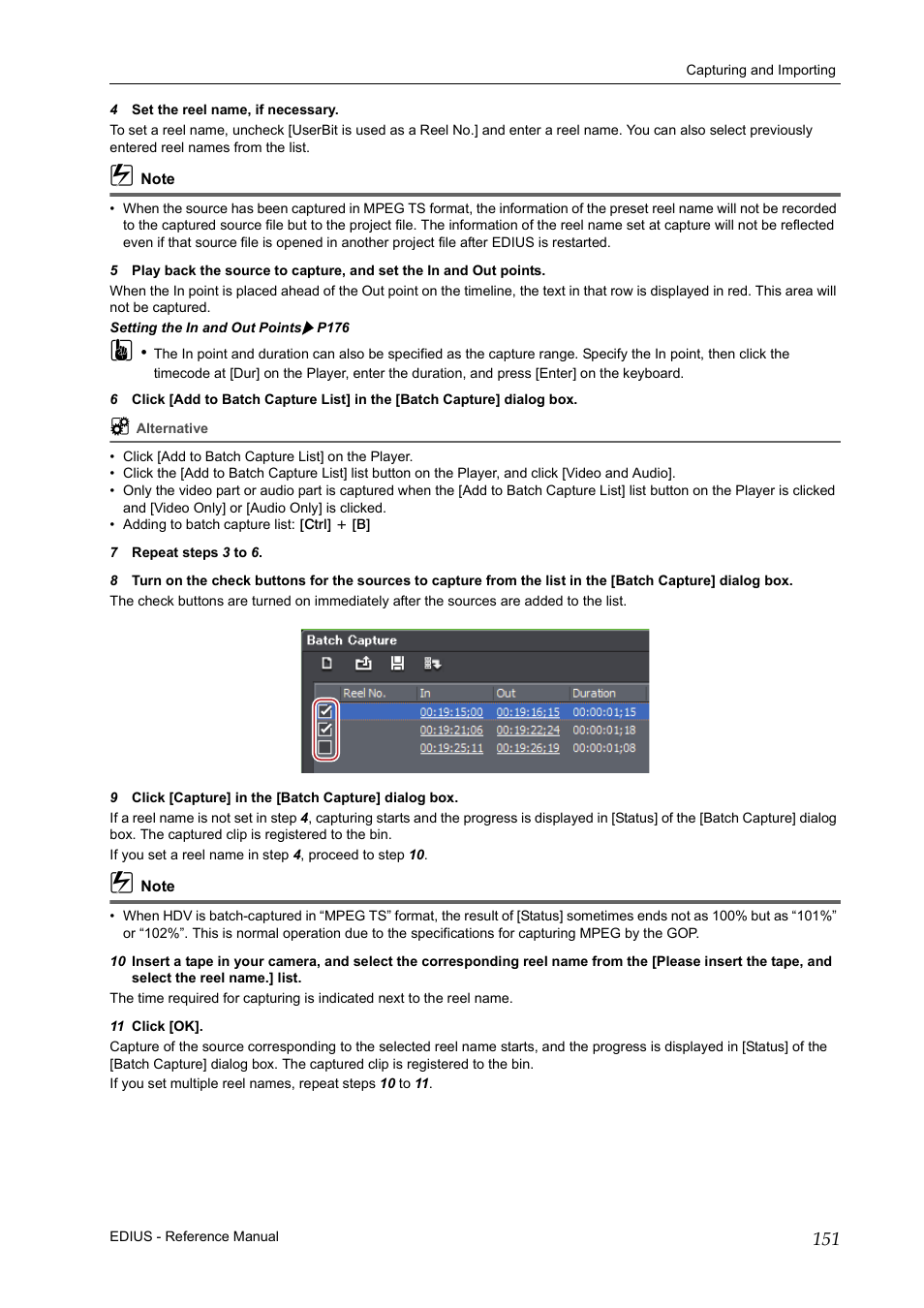 Ter 9 or 10 | Grass Valley EDIUS Pro v.6.5 User Manual | Page 173 / 530