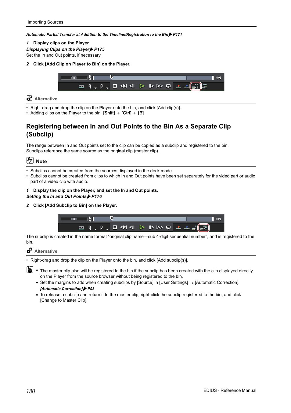P180 | Grass Valley EDIUS Pro v.6.5 User Manual | Page 202 / 530