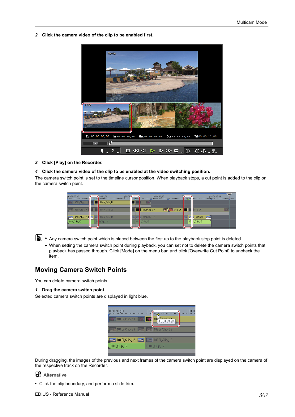 Moving camera switch points | Grass Valley EDIUS Pro v.6.5 User Manual | Page 329 / 530