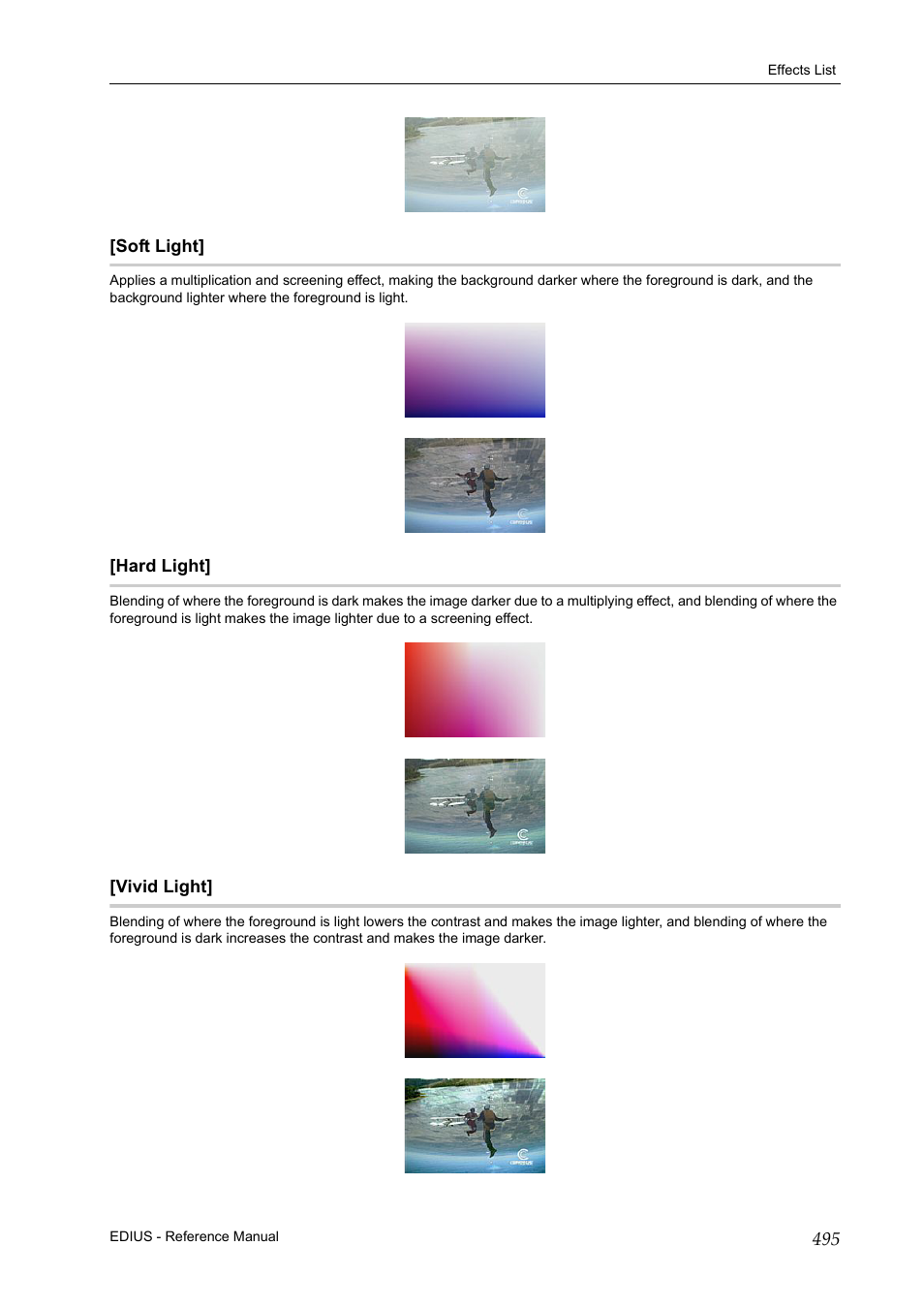 Soft light, Hard light, Vivid light | Grass Valley EDIUS Pro v.6.5 User Manual | Page 517 / 530