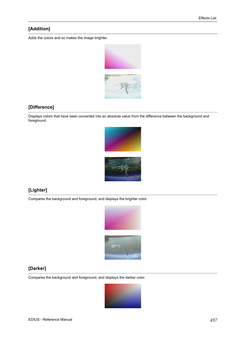 Addition, Difference, Lighter | Darker | Grass Valley EDIUS Pro v.6.5 User Manual | Page 519 / 530