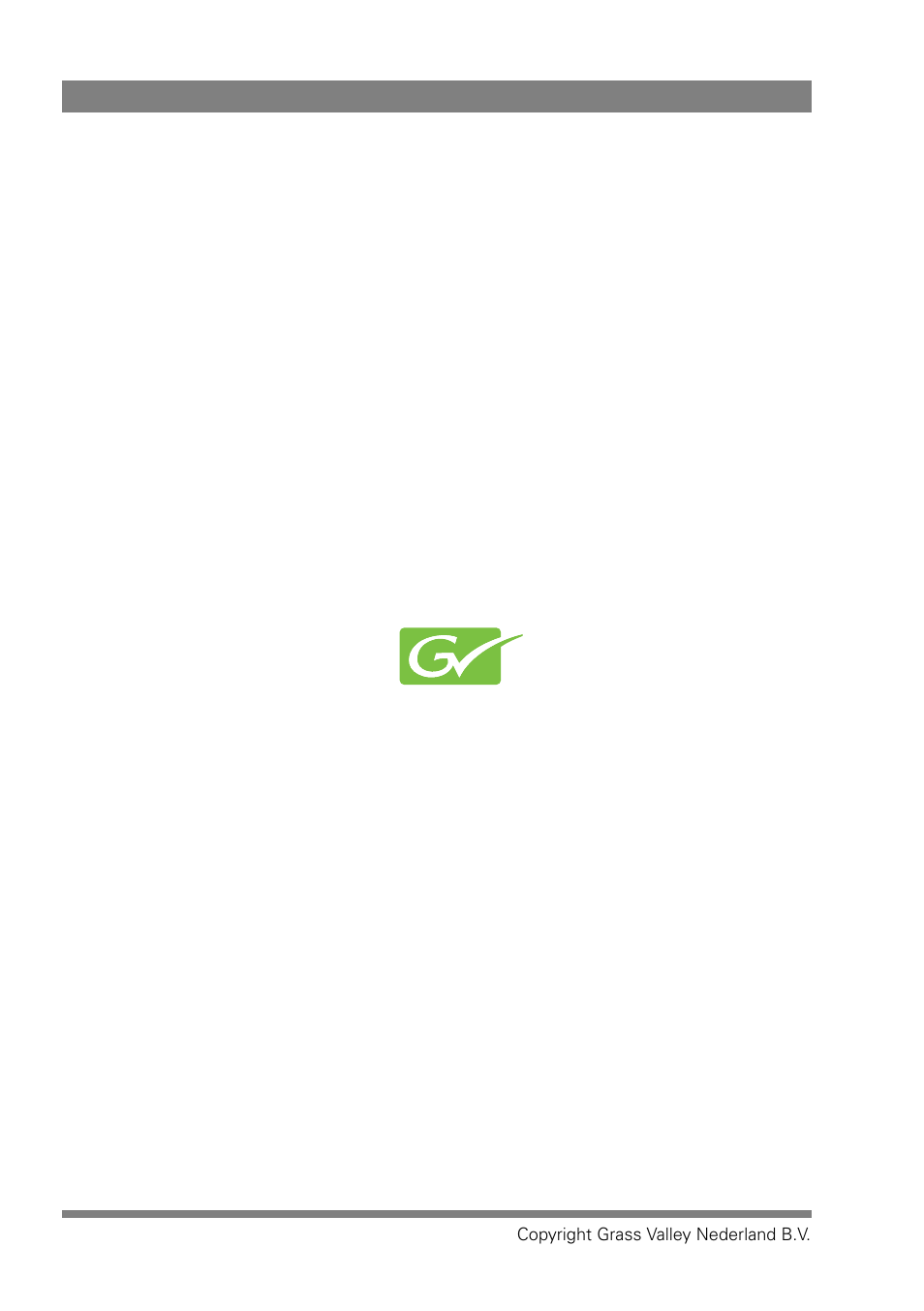 Grass Valley EC 270 User Manual | Page 36 / 36