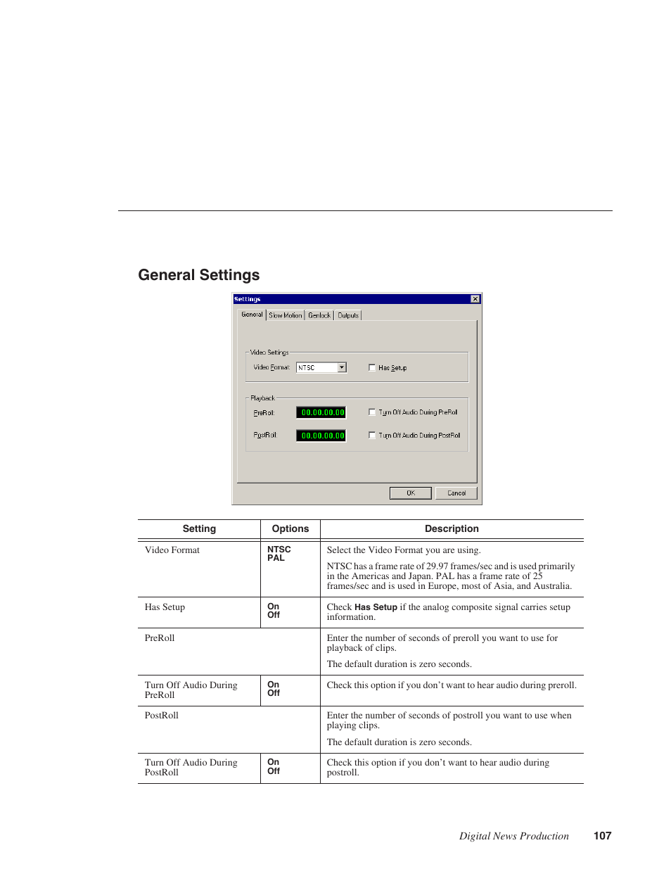 General settings | Grass Valley FeedClip v.4.5 User Manual | Page 108 / 125