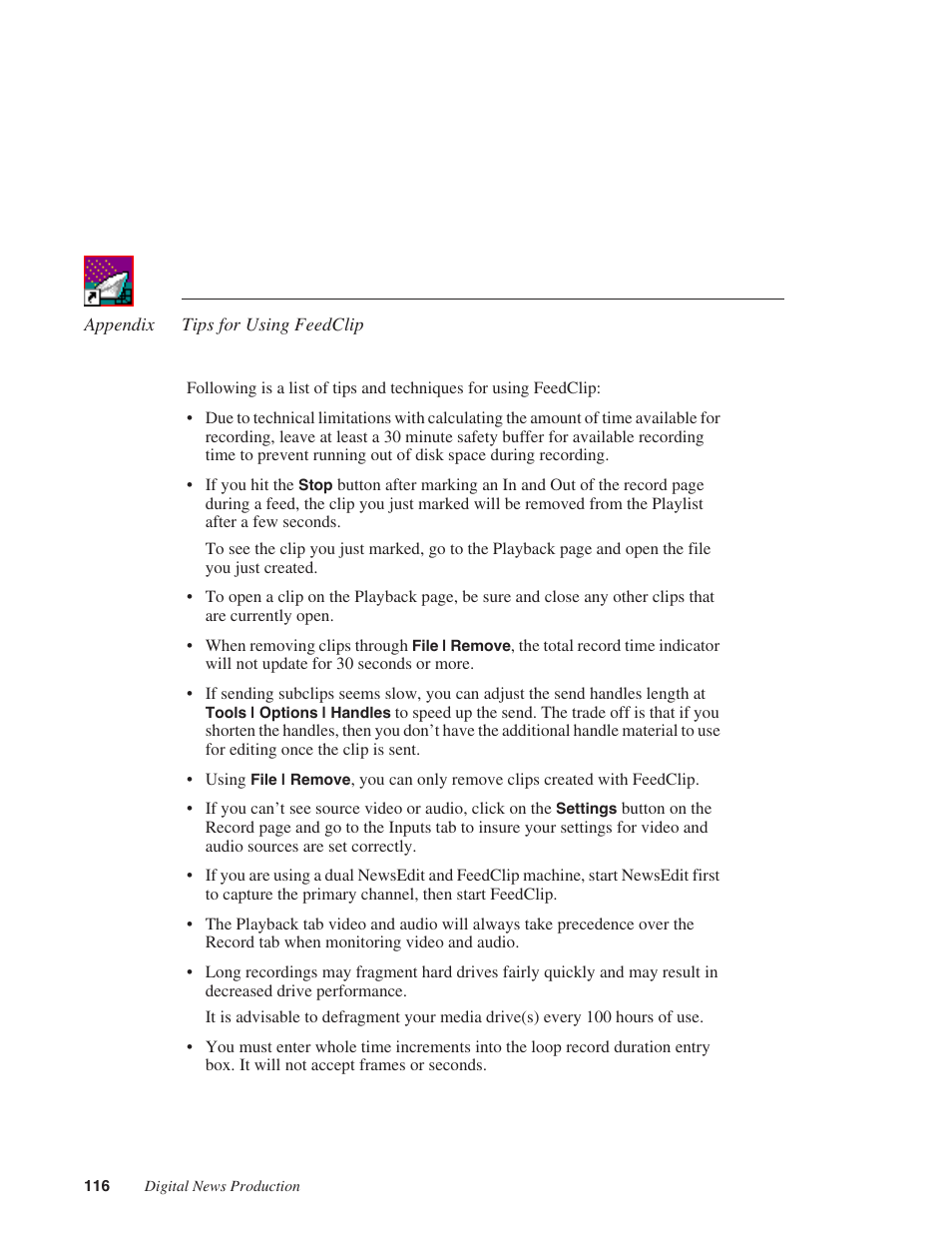 Grass Valley FeedClip v.4.5 User Manual | Page 117 / 125