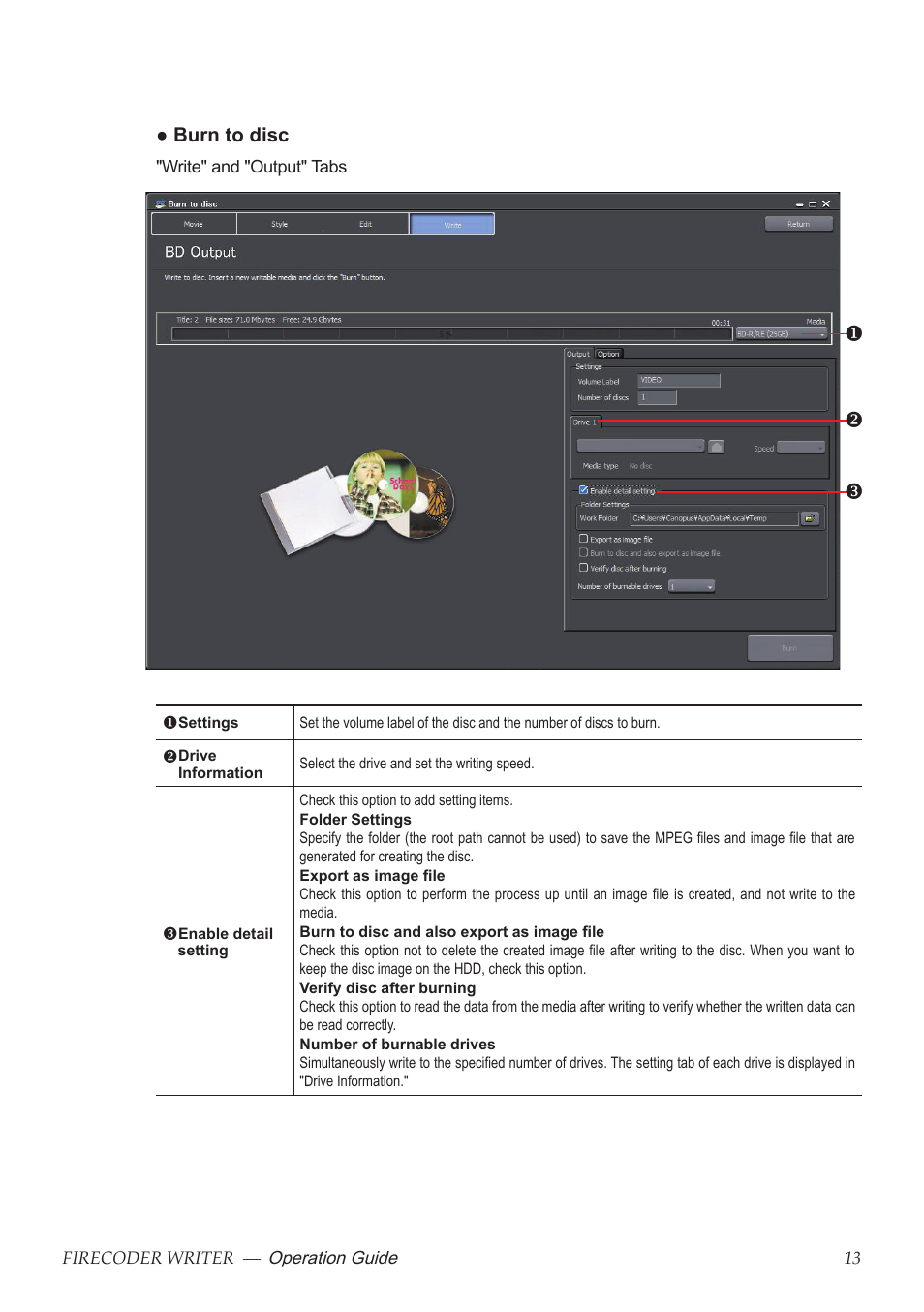 Burn to disc | Grass Valley FIRECODER Writer User Manual | Page 14 / 66