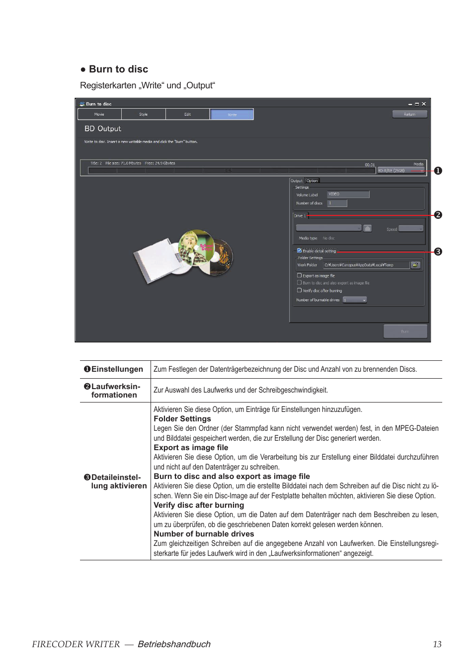 Burn to disc | Grass Valley FIRECODER Writer User Manual | Page 36 / 66