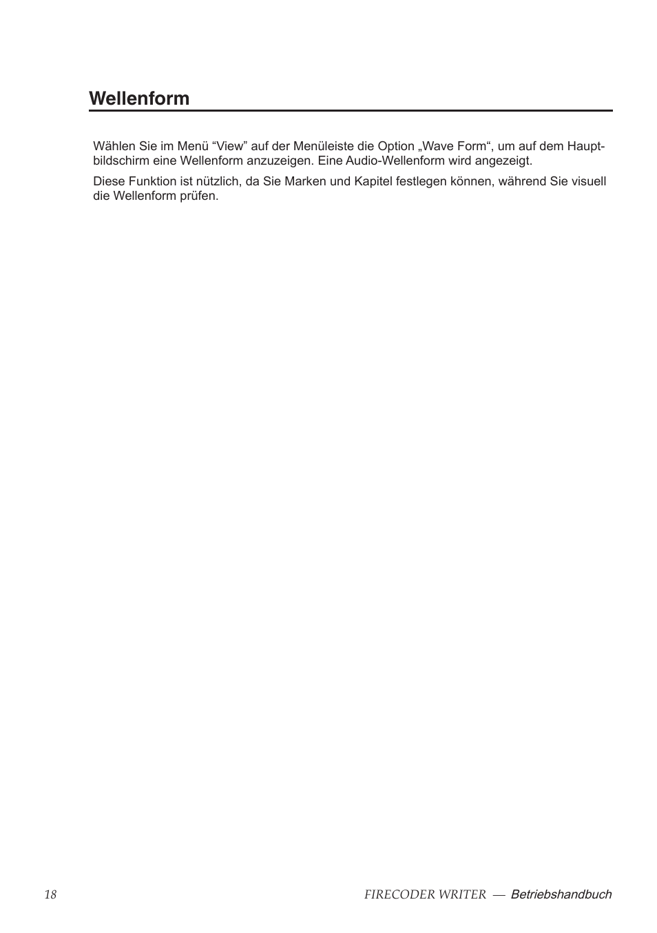 Wellenform | Grass Valley FIRECODER Writer User Manual | Page 41 / 66