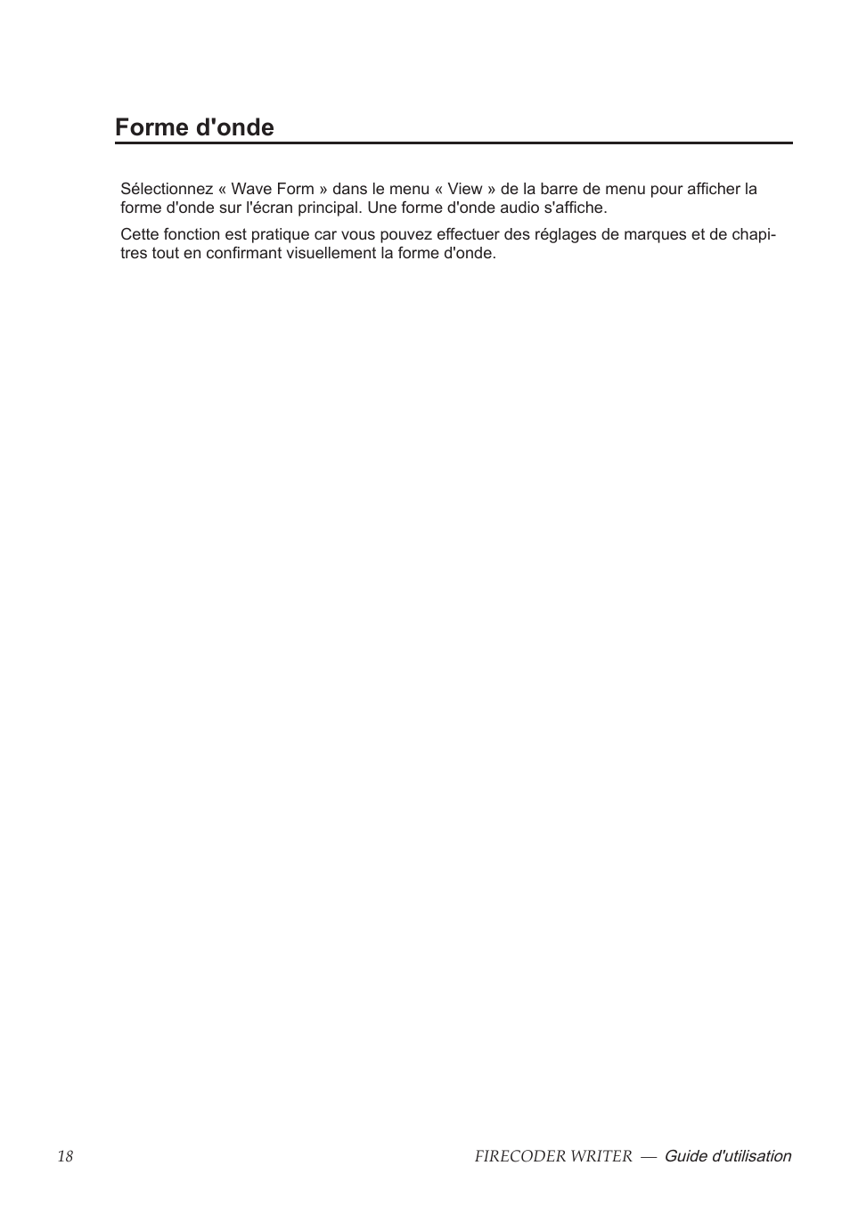 Forme d'onde | Grass Valley FIRECODER Writer User Manual | Page 63 / 66