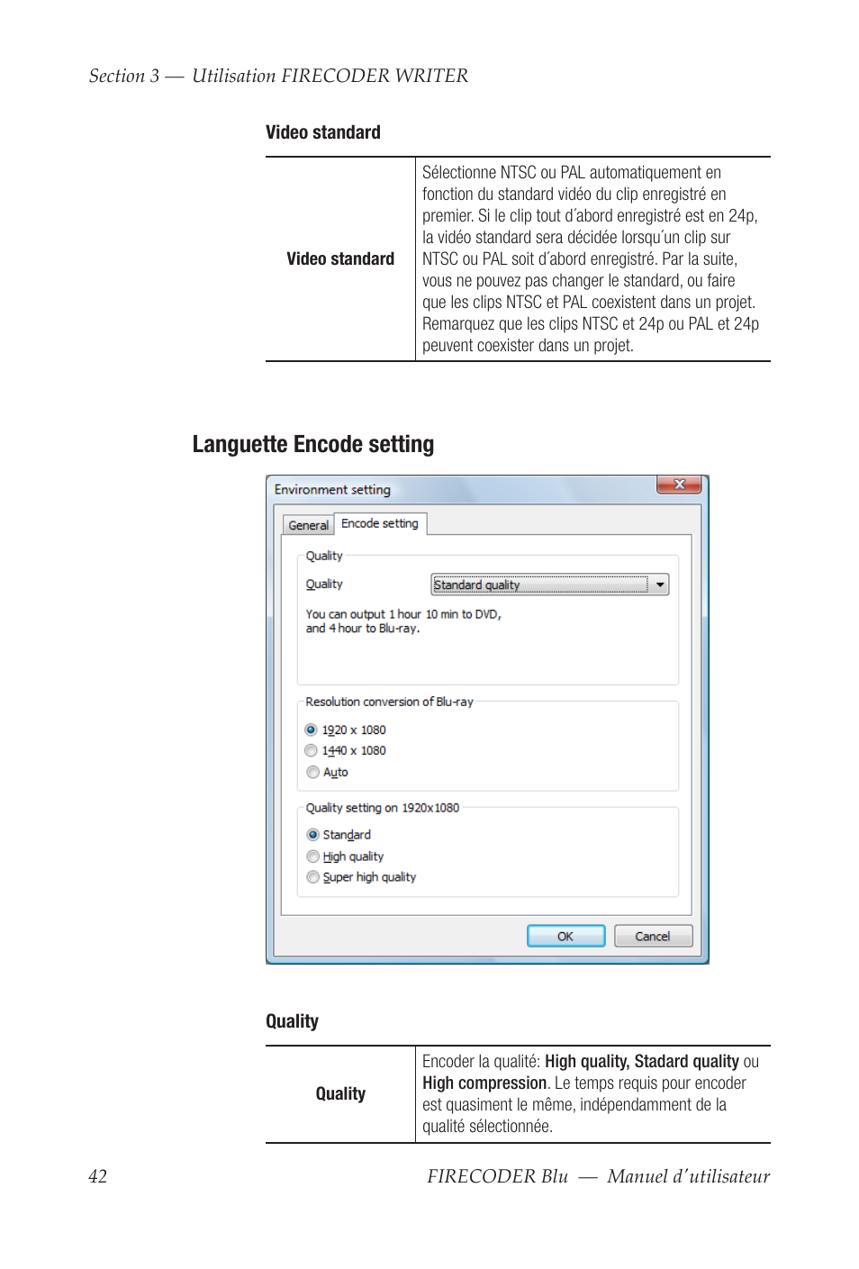 Languette encode setting | Grass Valley FIRECODER Blu User Manual | Page 190 / 216