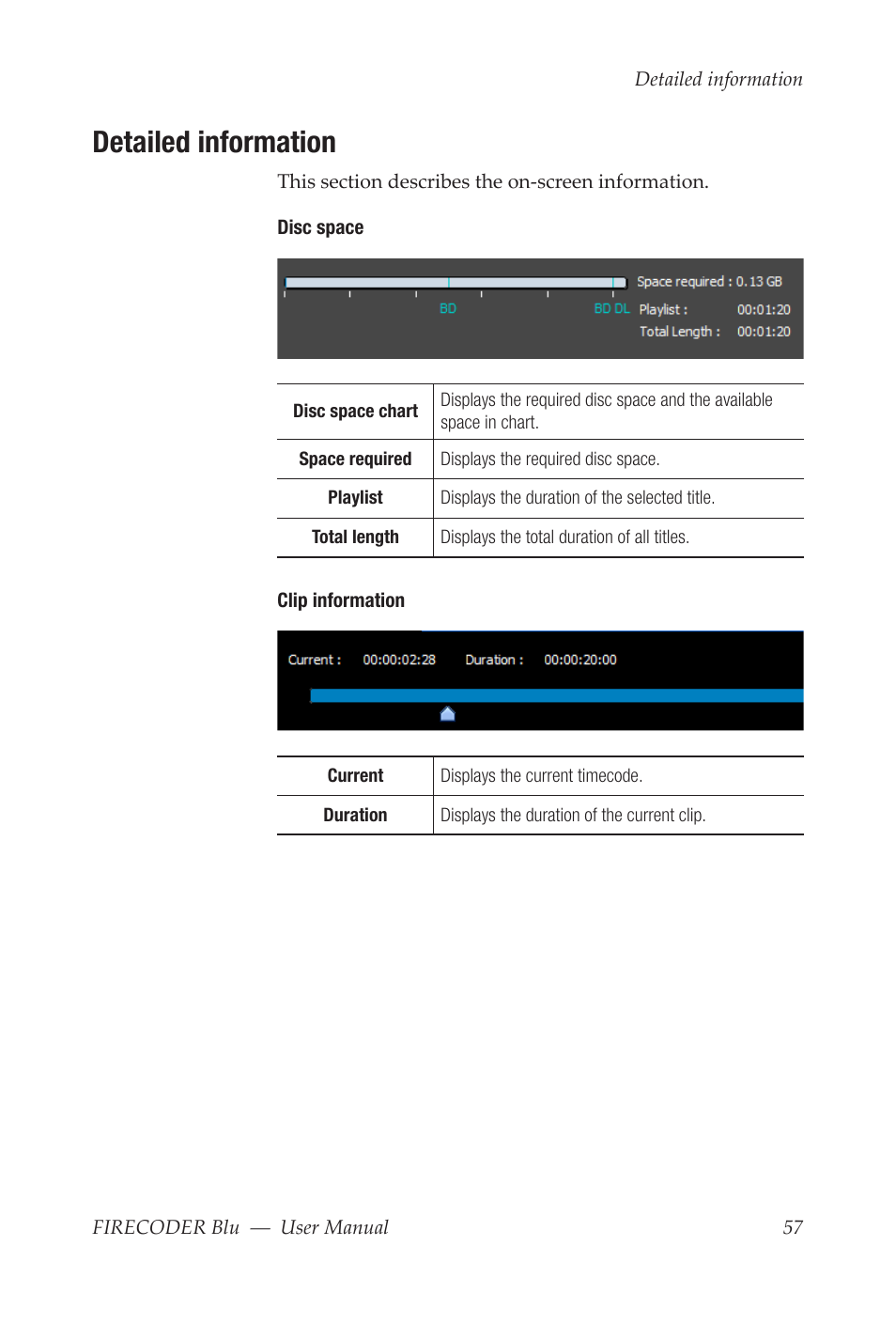 Detailed information | Grass Valley FIRECODER Blu User Manual | Page 63 / 216