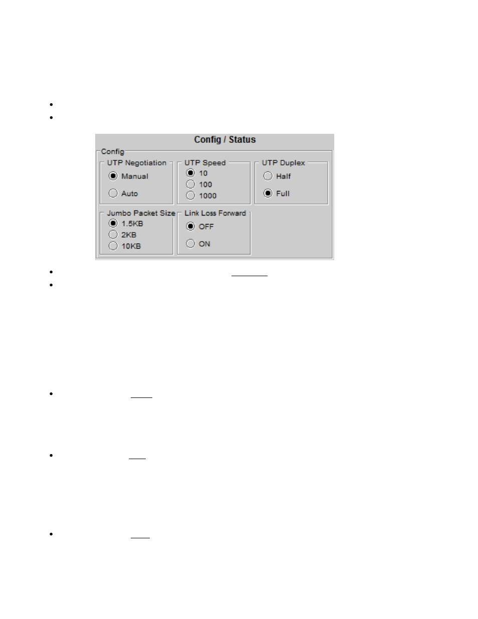 4 detailed operating procedure, 1 network configuration, 1 utp negotiation | 2 utp speed, 3 utp duplex, Detailed operating procedure, Network configuration, Utp negotiation, Utp speed, Utp duplex | Grass Valley FXE-1501 User Manual | Page 13 / 23