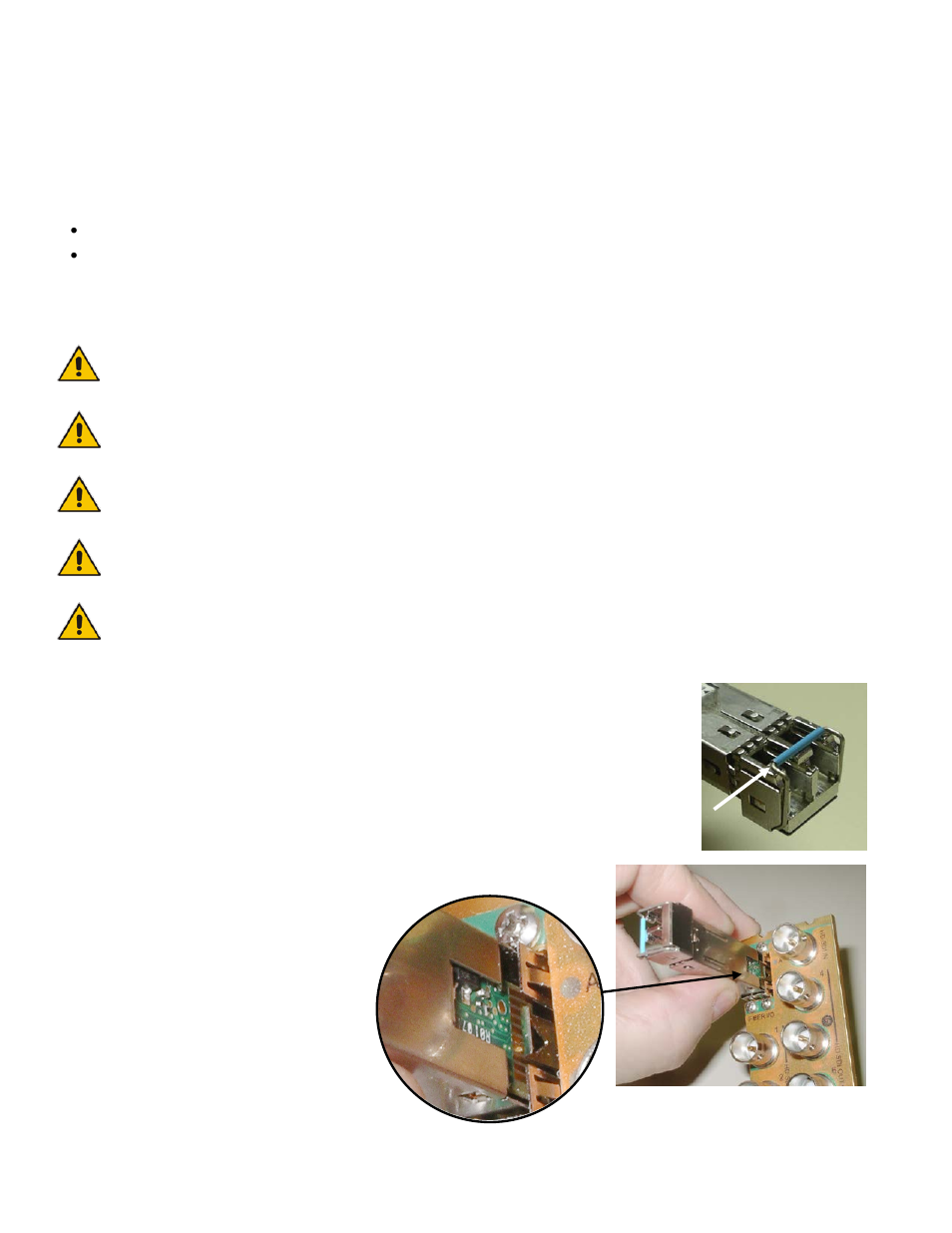 Annex 2 – installing the optical interface | Grass Valley FXE-1501 User Manual | Page 22 / 23