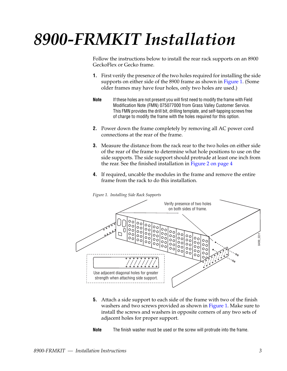 8900-frmkit installation | Grass Valley 8900-FRMKIT User Manual | Page 3 / 4