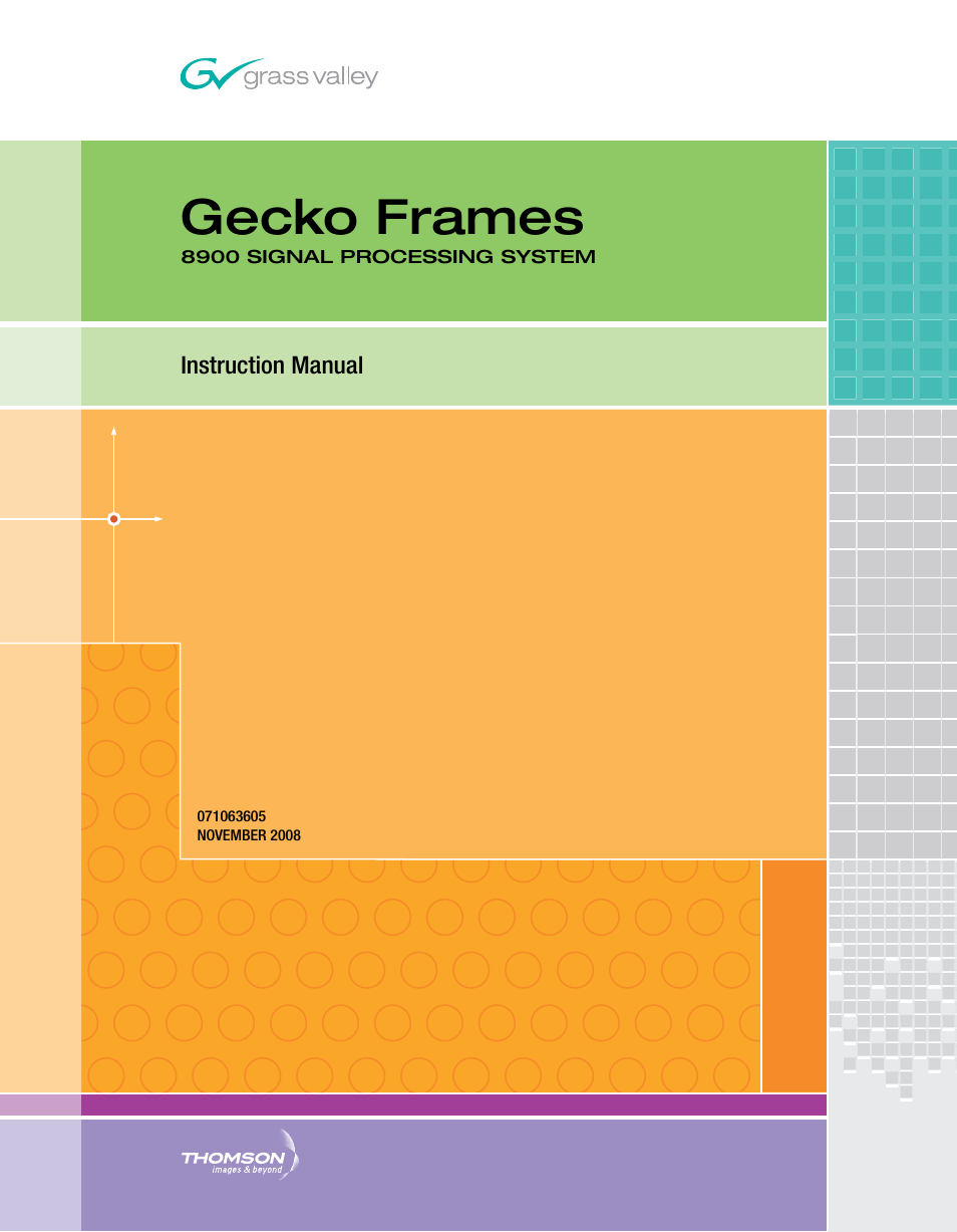 Grass Valley 8900 Frames Gecko 2009 User Manual | 64 pages