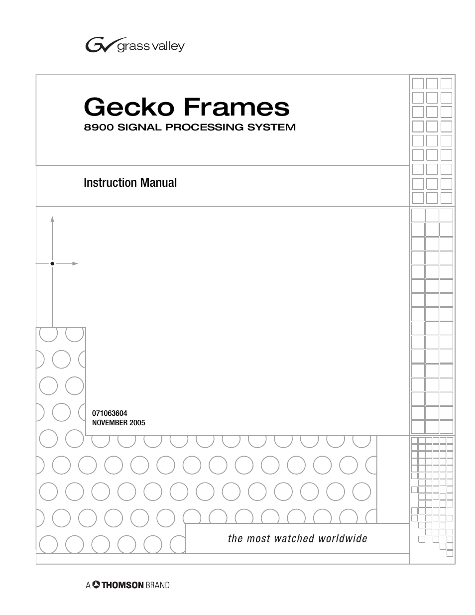 Grass Valley 8900 Frames Gecko 2007 User Manual | 52 pages