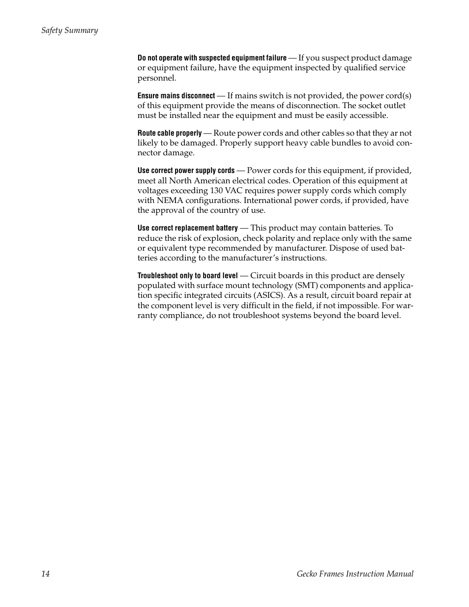 Grass Valley 8900 Frames Gecko 2007 User Manual | Page 14 / 52