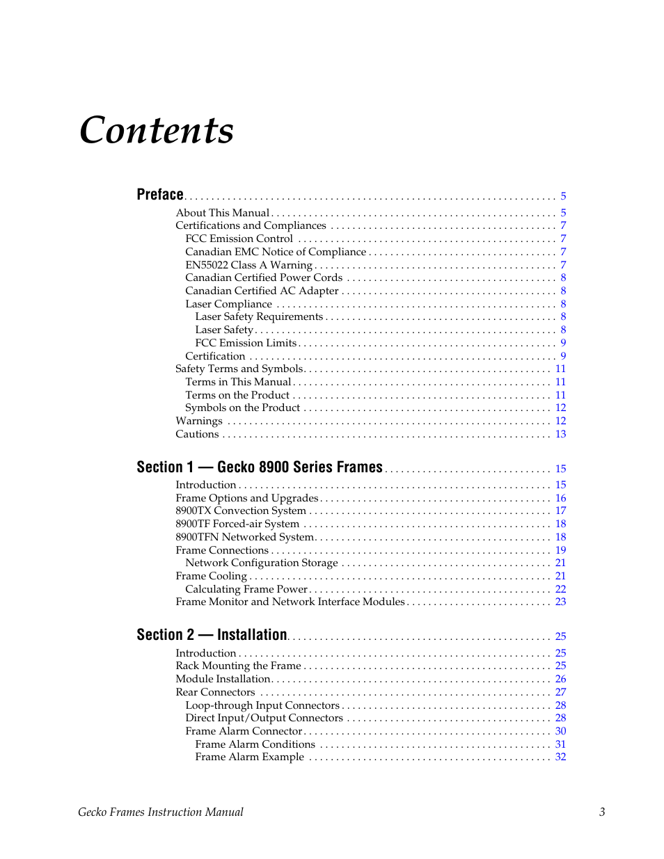 Grass Valley 8900 Frames Gecko 2007 User Manual | Page 3 / 52
