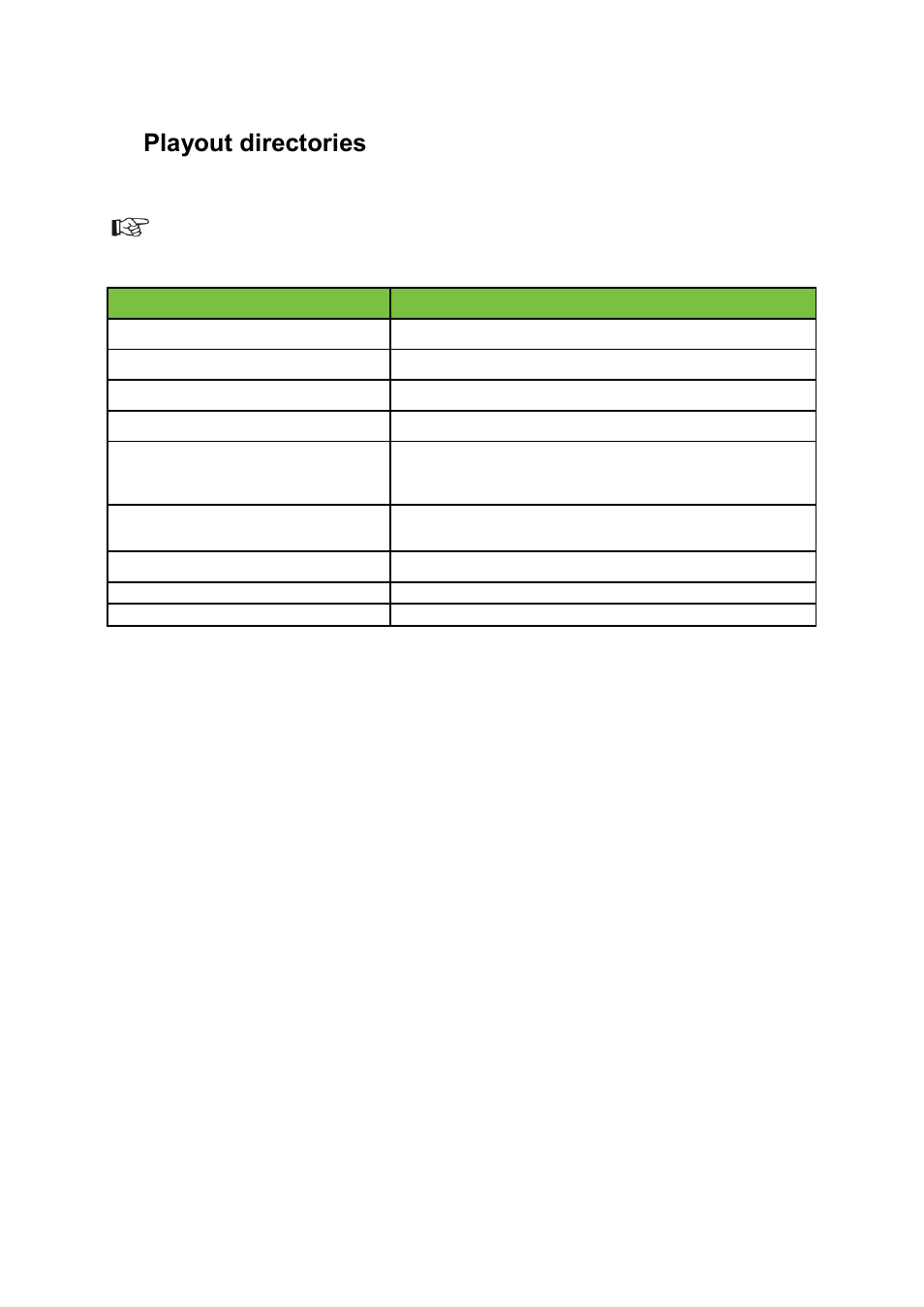 Playout directories, 8playout directories | Grass Valley K2 Edge Engineering Manual v4.1 User Manual | Page 26 / 46