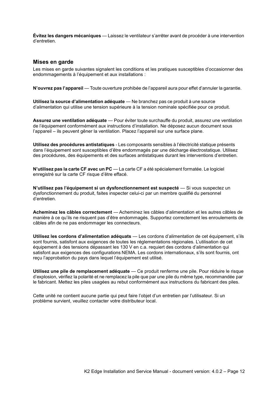 Grass Valley K2 Edge Installation v.4.0.2 User Manual | Page 12 / 49