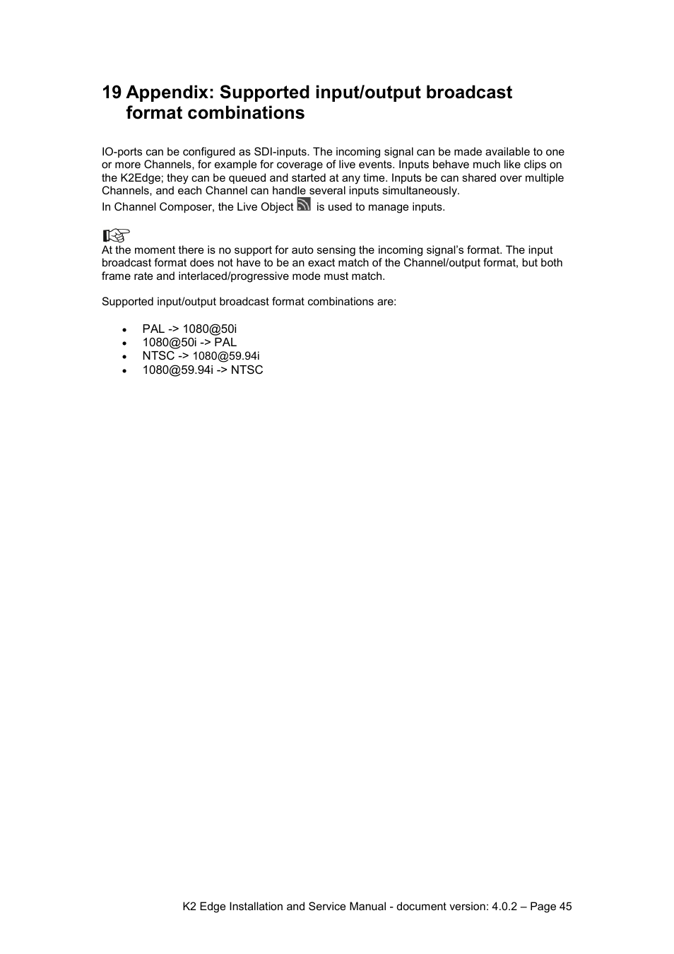 Grass Valley K2 Edge Installation v.4.0.2 User Manual | Page 45 / 49
