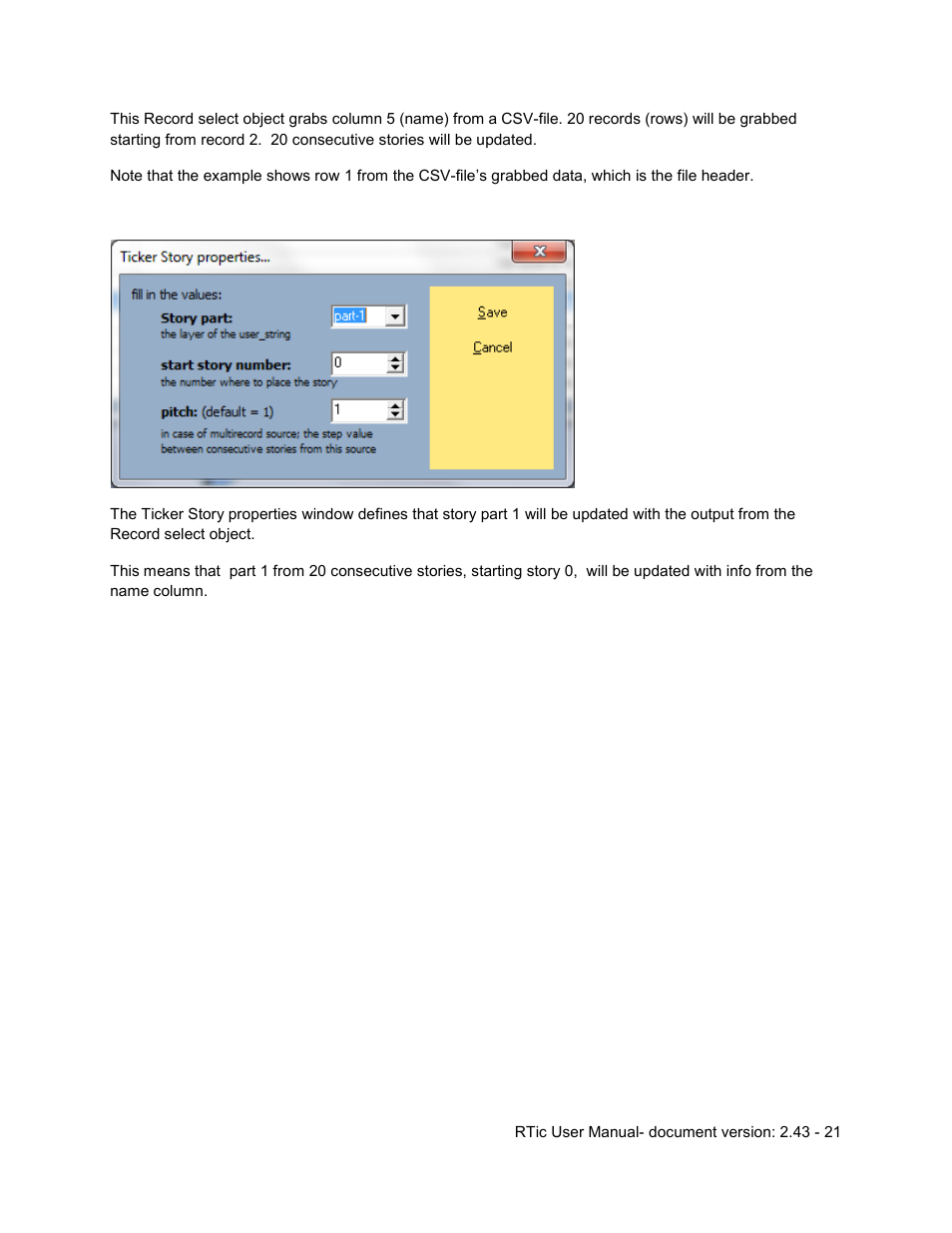 Grass Valley RTic v.2.43 User Manual | Page 21 / 63