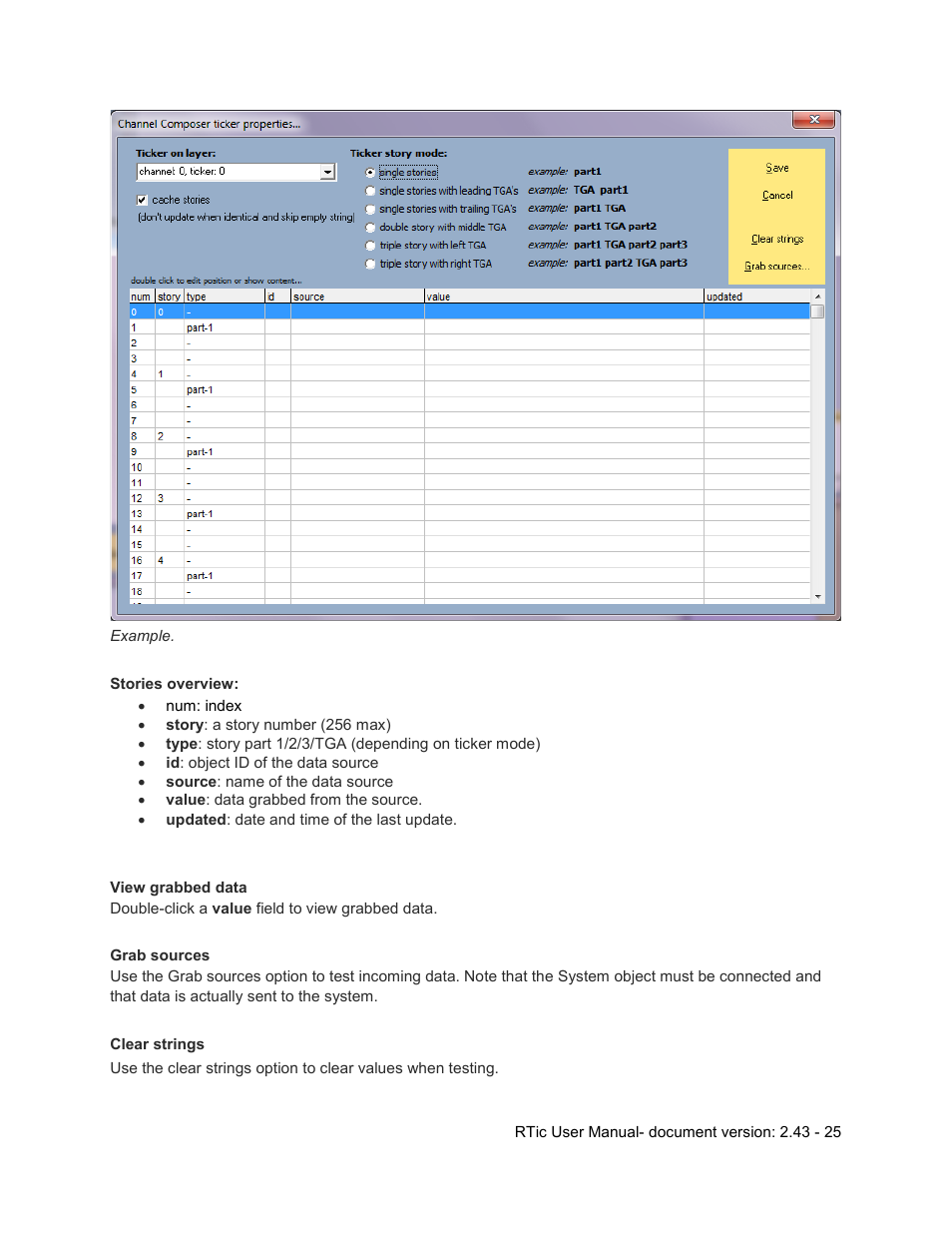 Grass Valley RTic v.2.43 User Manual | Page 25 / 63