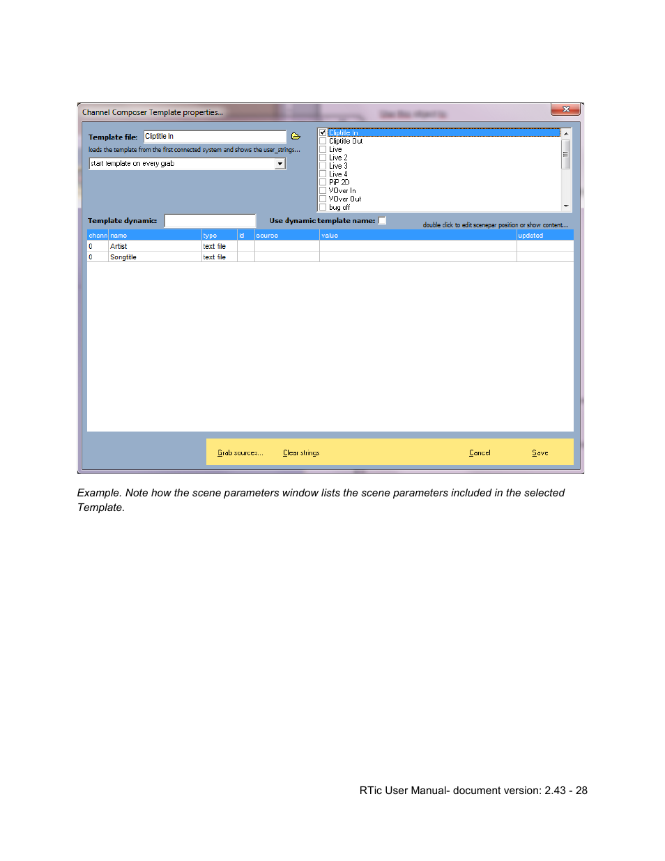 Grass Valley RTic v.2.43 User Manual | Page 28 / 63