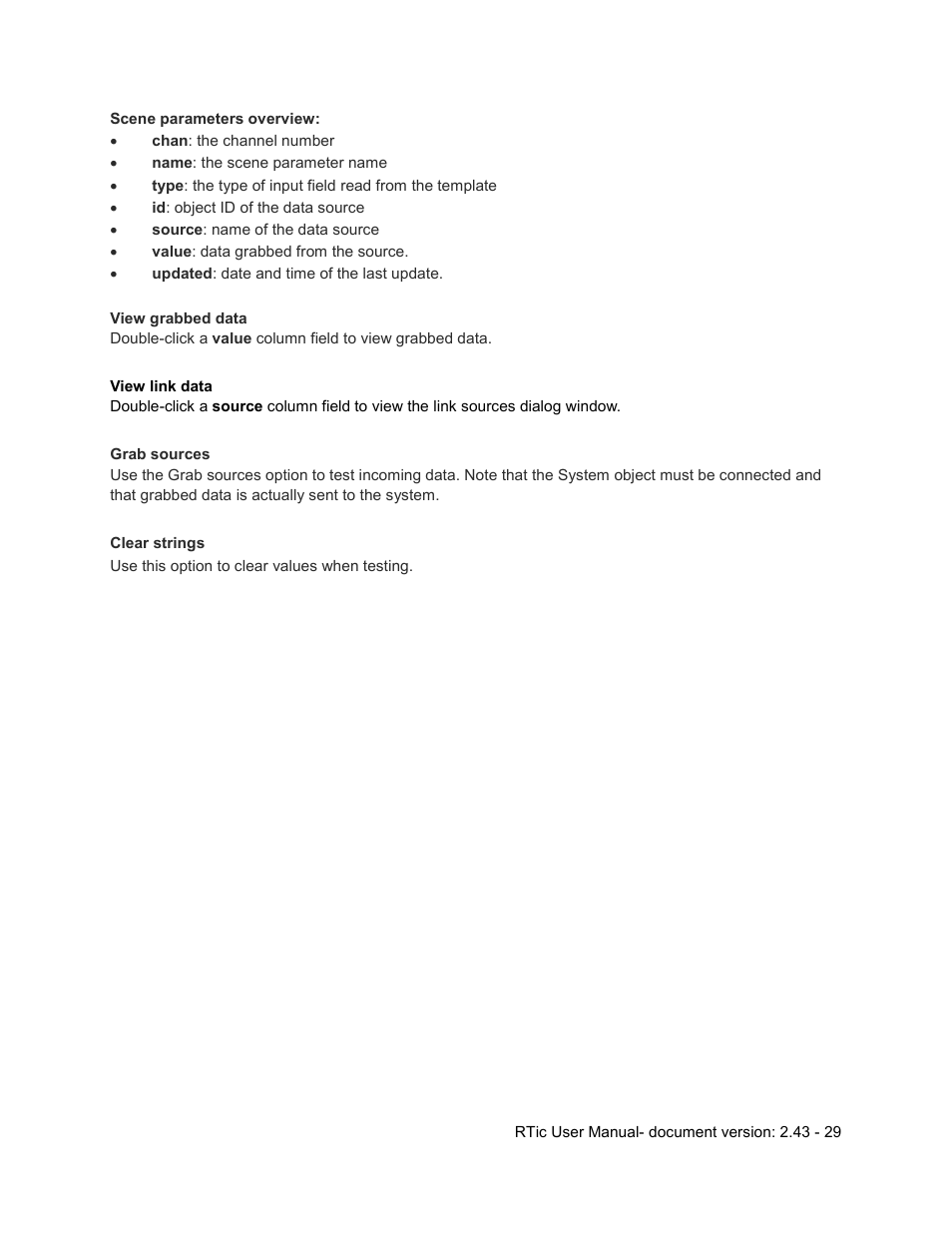 Grass Valley RTic v.2.43 User Manual | Page 29 / 63