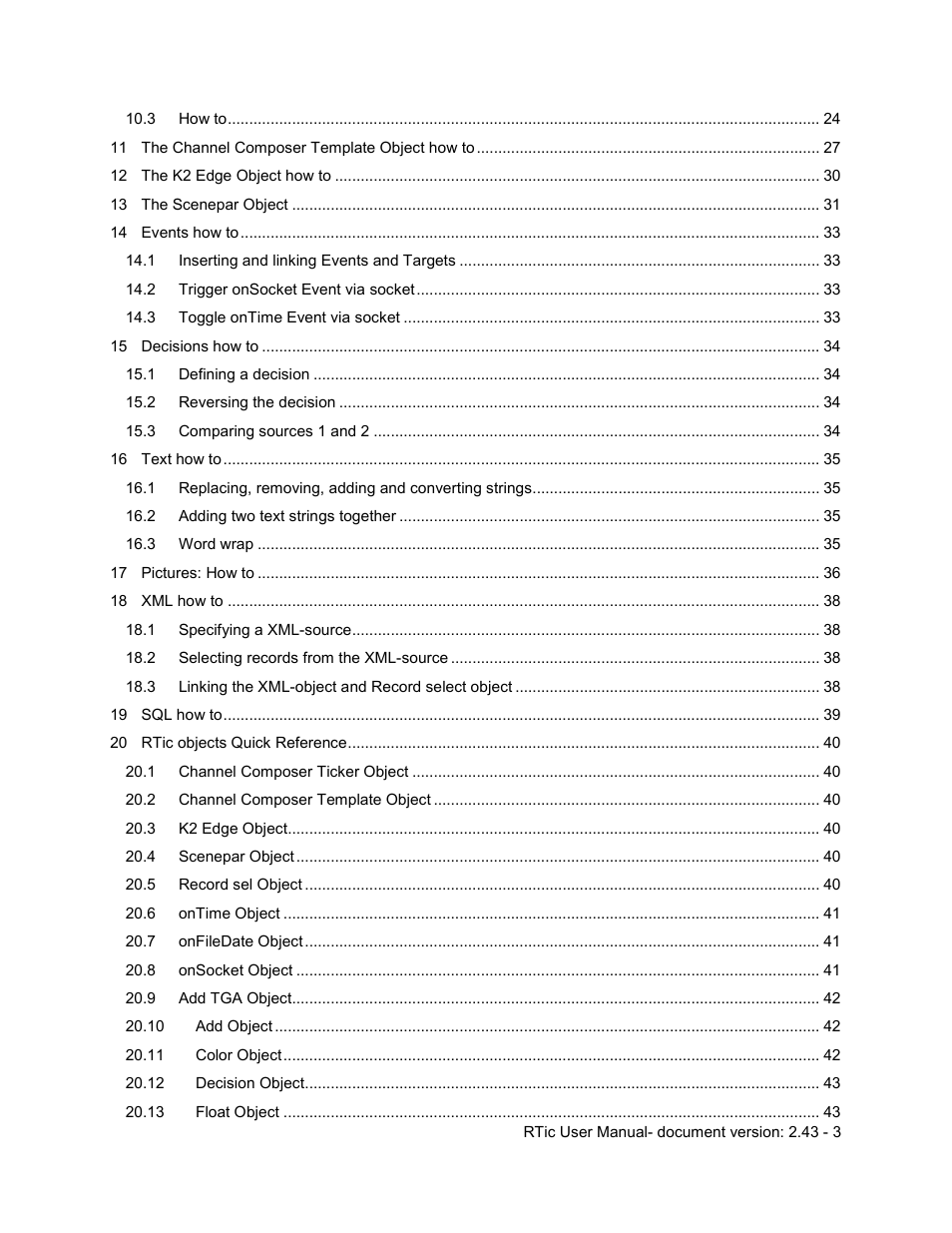 Grass Valley RTic v.2.43 User Manual | Page 3 / 63