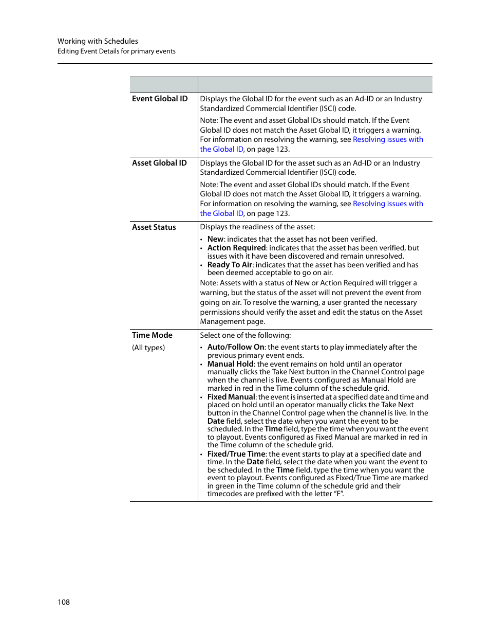Grass Valley GV STRATUS Playout v.2.0 User Manual | Page 108 / 141