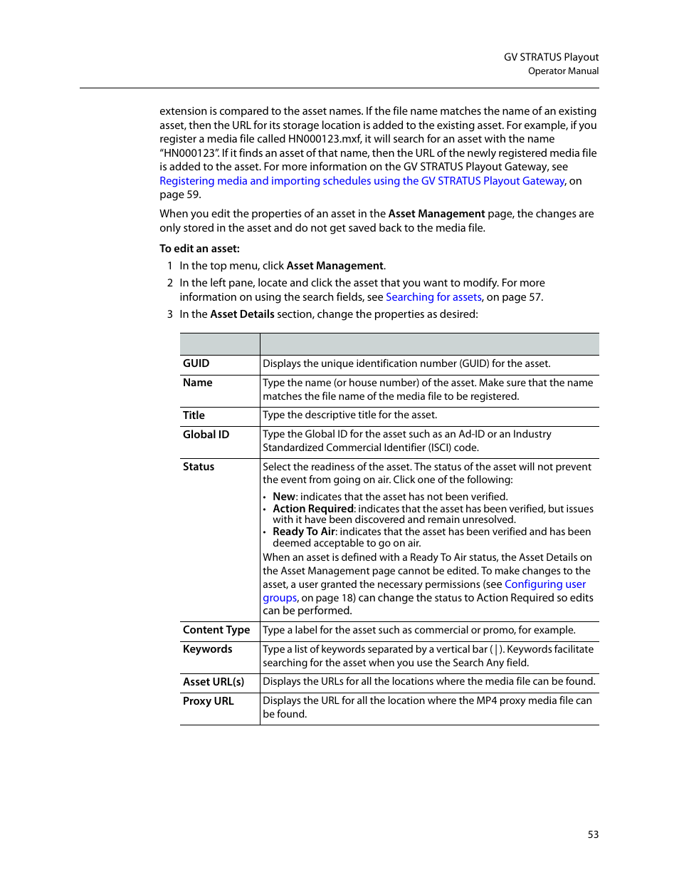 Grass Valley GV STRATUS Playout v.2.0 User Manual | Page 53 / 141