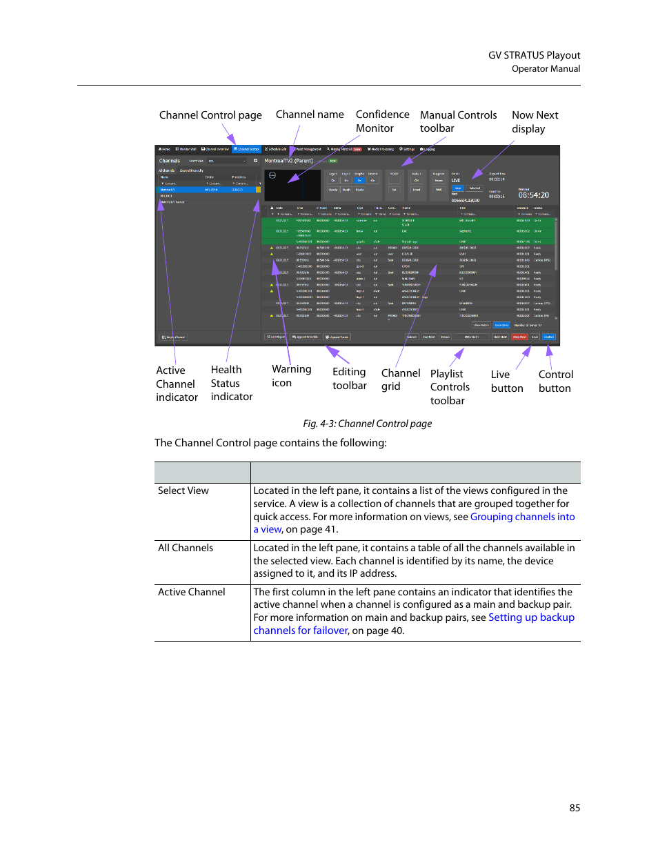 Grass Valley GV STRATUS Playout v.2.0 User Manual | Page 85 / 141