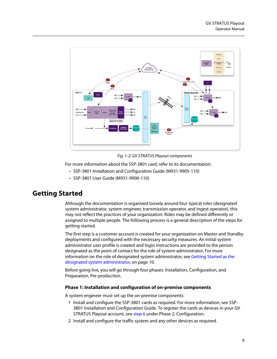 Getting started | Grass Valley GV STRATUS Playout v.2.0 User Manual | Page 9 / 141