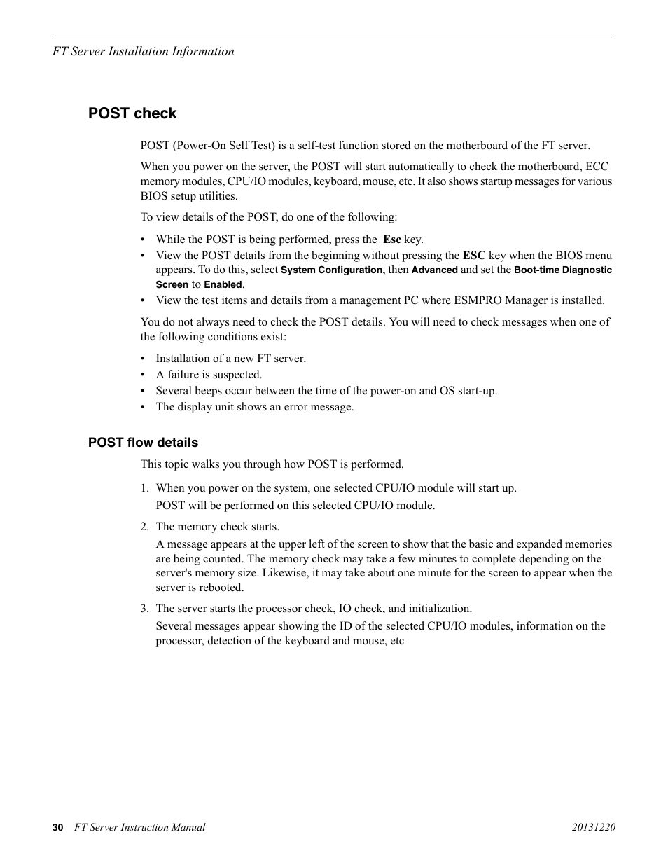 Post check, Post flow details | Grass Valley FT Server User Manual | Page 30 / 96