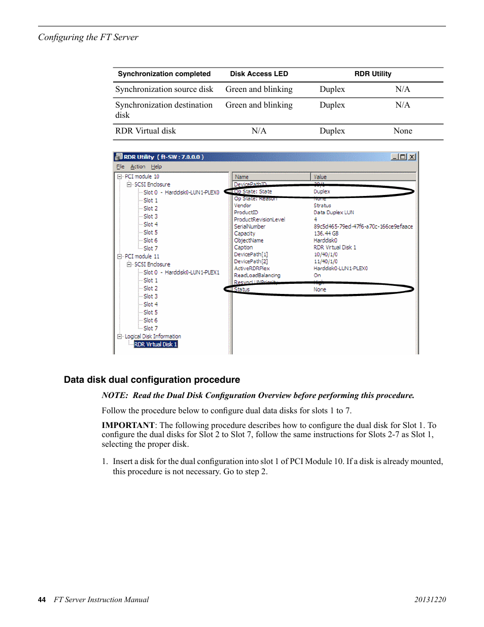 Data disk dual configuration procedure | Grass Valley FT Server User Manual | Page 44 / 96