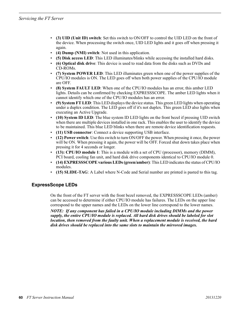 Expressscope leds | Grass Valley FT Server User Manual | Page 60 / 96