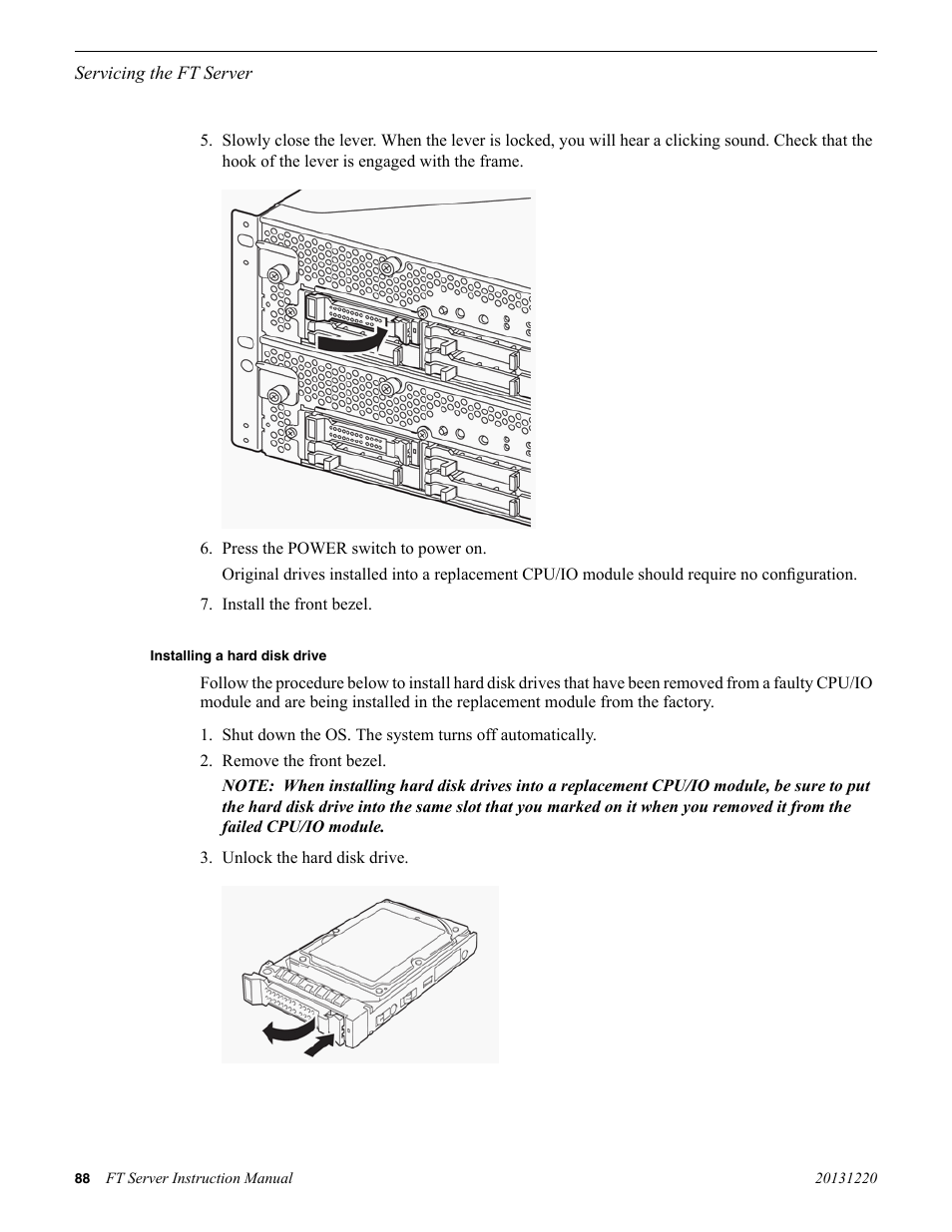 Installing a hard disk drive | Grass Valley FT Server User Manual | Page 88 / 96