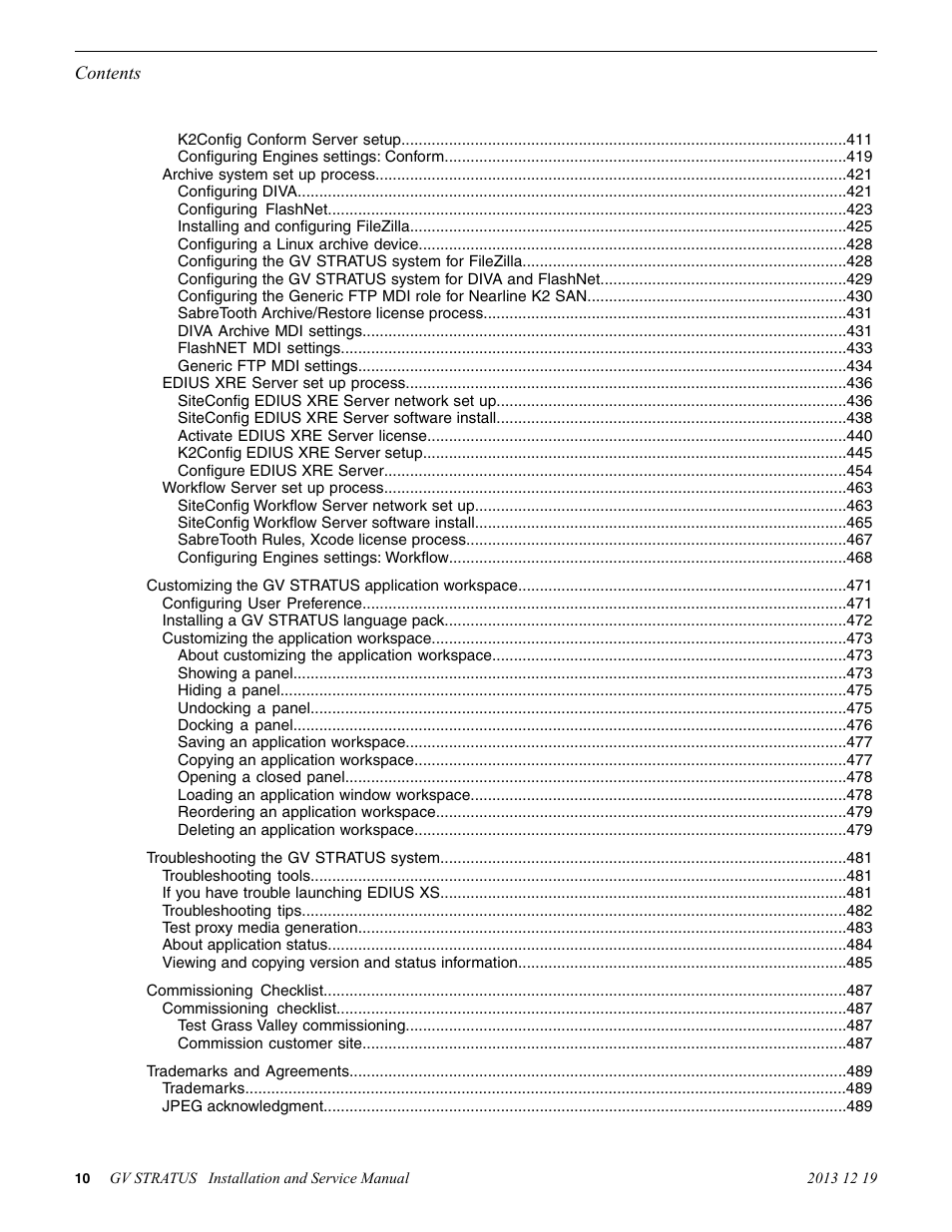 Grass Valley GV STRATUS Installation v.3.1 User Manual | Page 10 / 510