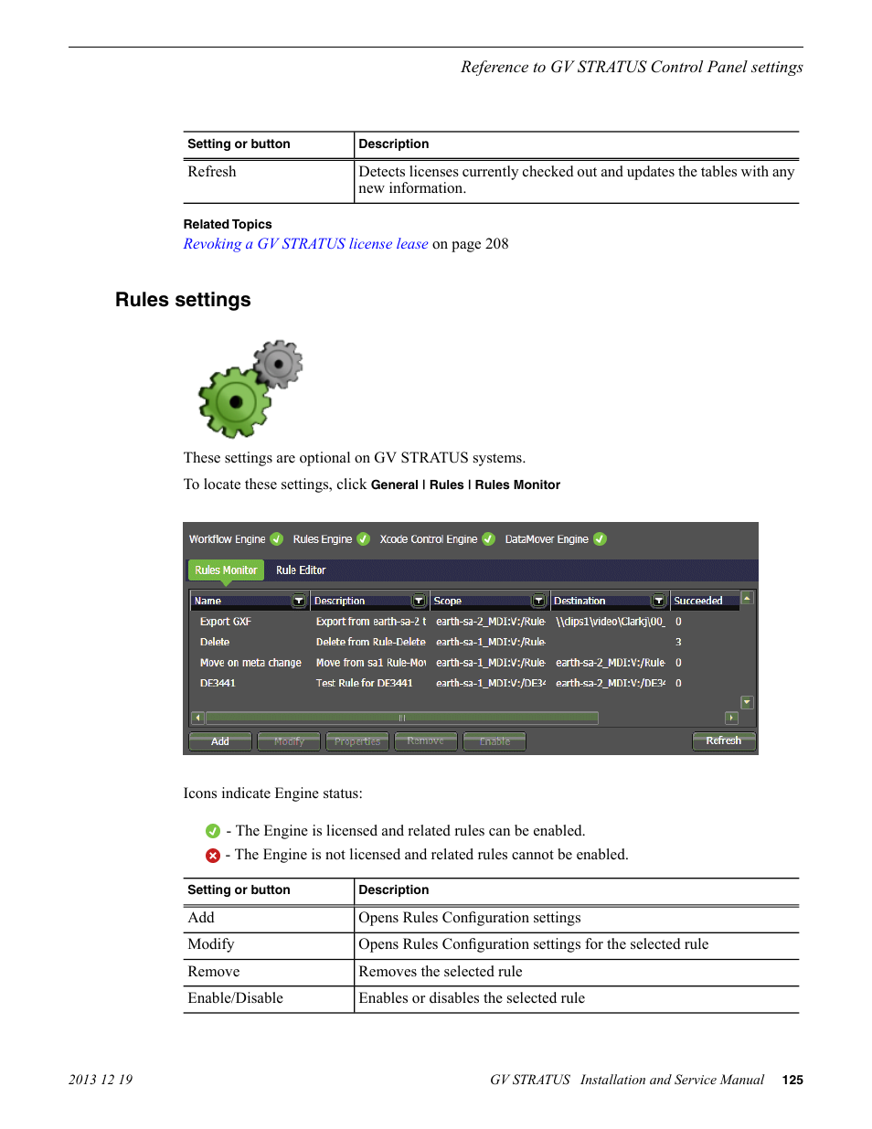 Rules settings | Grass Valley GV STRATUS Installation v.3.1 User Manual | Page 125 / 510